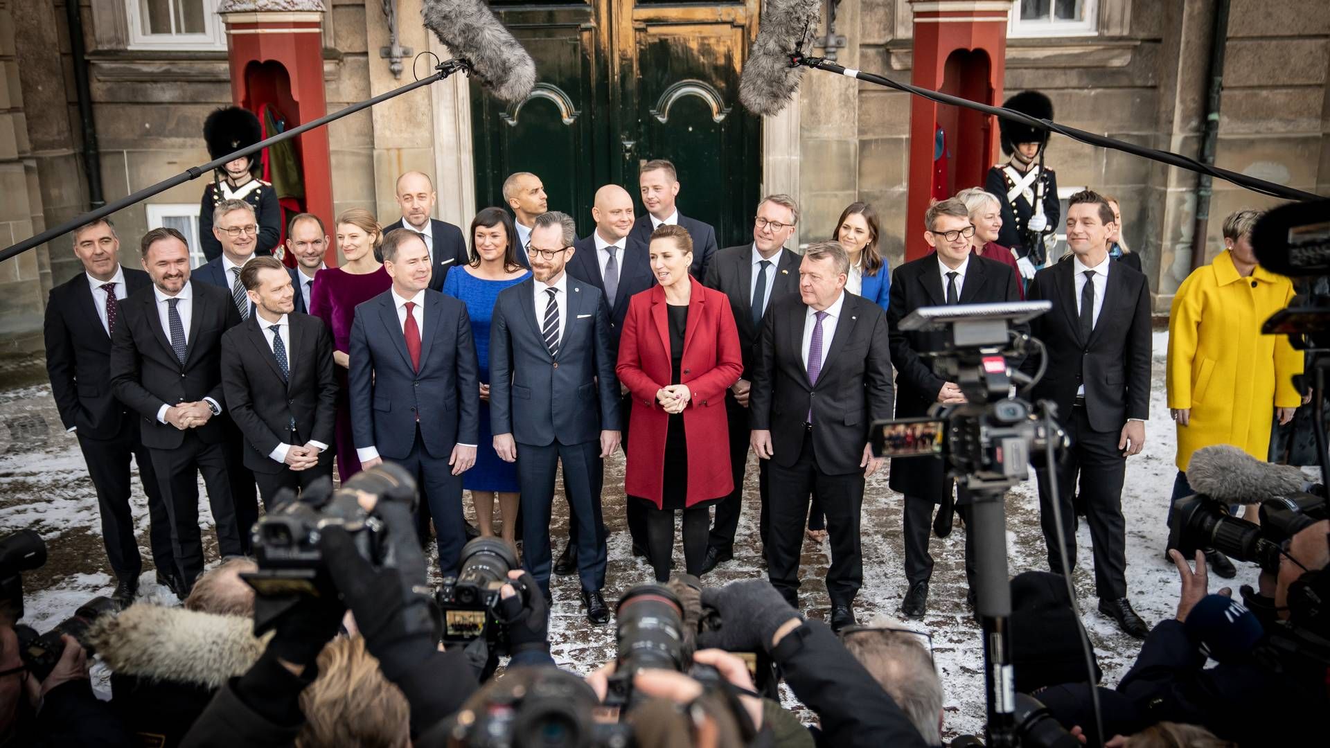 Den nye SVM-regering blev præsenteret på Amalienborg Slotsplads i København torsdag 15. december. | Foto: Mads Claus Rasmussen