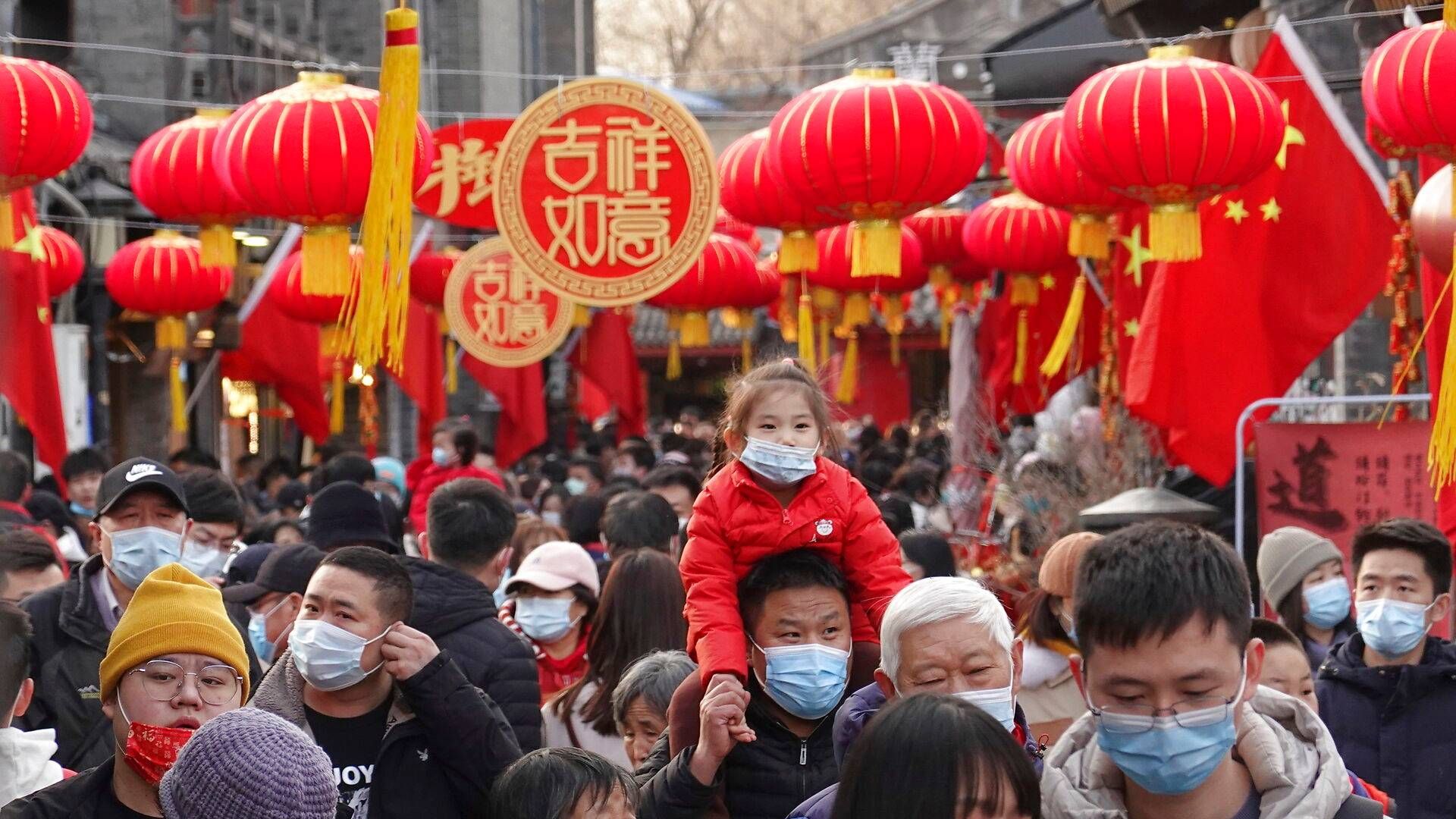 I 2021 stod fejringen af det kinesiske nytår i pandemiens tegn. Godsmængderne falder typisk i perioden, men i år agter rederierne ikke at sænke kapaciteten. | Foto: Tang Ke/AP/Ritzau Scanpix