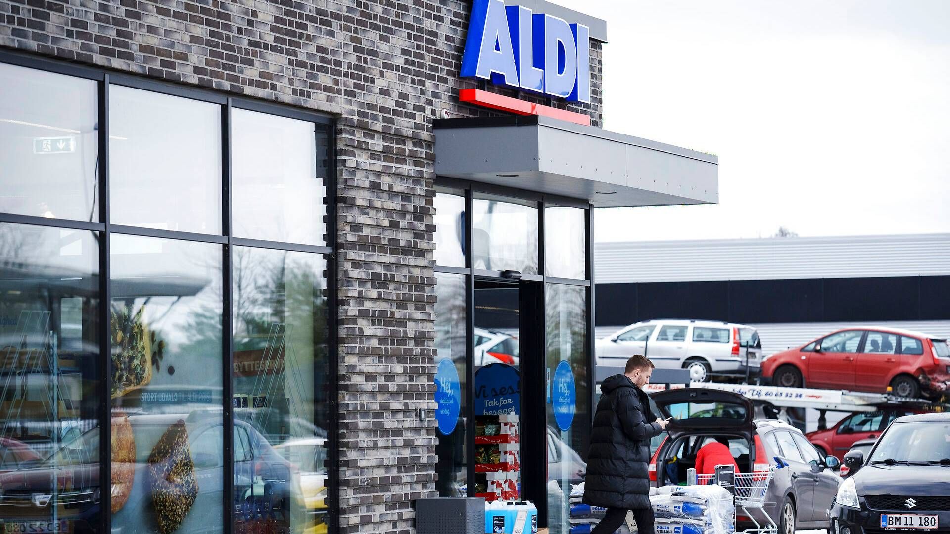 Aldi begynder i januar at lukke 59 danske butikker, som ikke er en del af Rema 1000's opkøb. | Foto: Bo Amstrup/Ritzau Scanpix