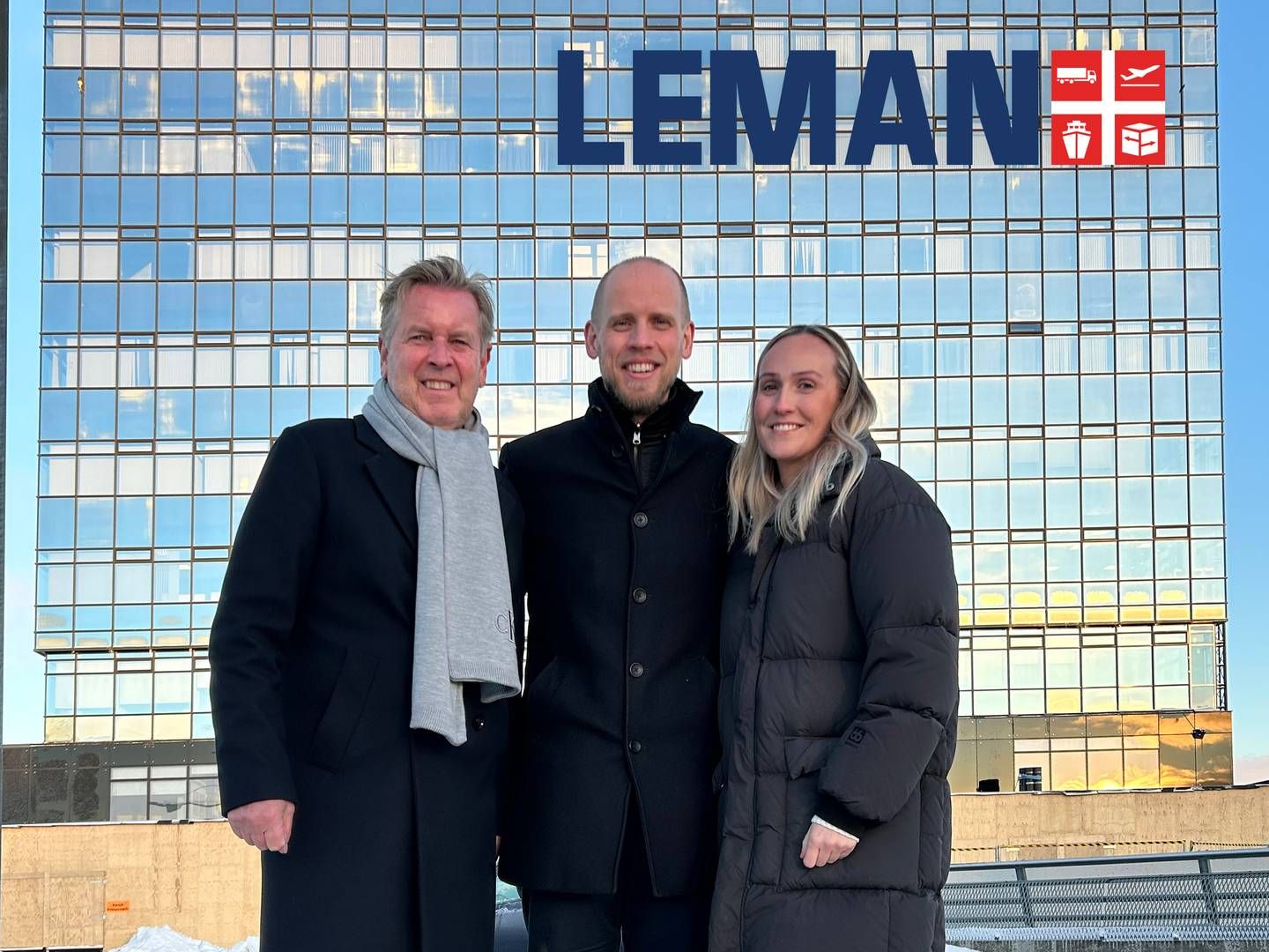 De tre første medarbejdere på Lemans kontor i Reykjavik er (fra venstre) Samuel Grytvik, Karl Óðinn Guðmundsson og Kristin Skuladottir. | Foto: Pr / Leman