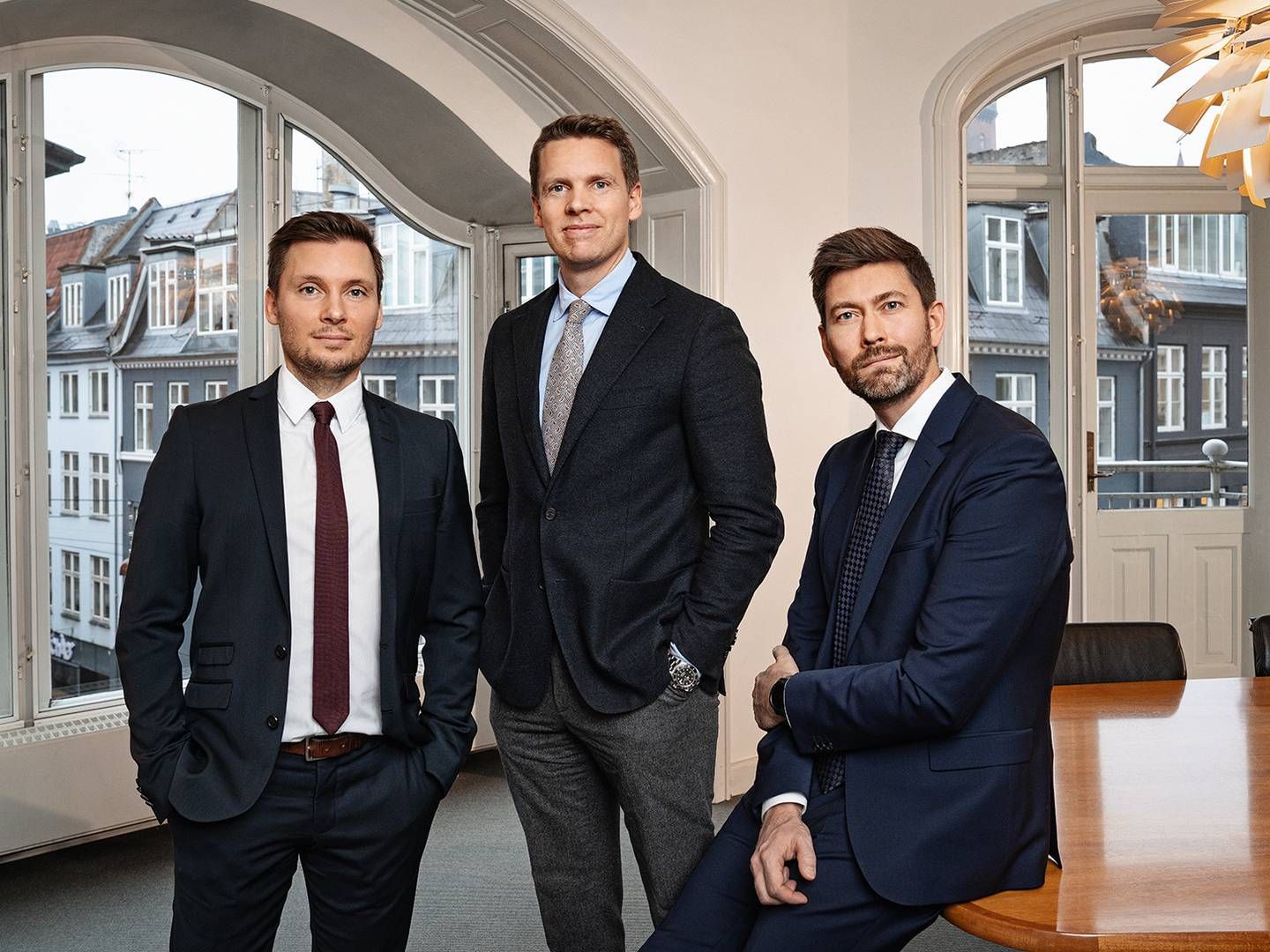 Tre nye partnere: Fra venstre Sebastian Asbjørn Pedersen, Carl Christian Illum og Jesper Furbo-Halken. | Foto: Nielsen Nørager
