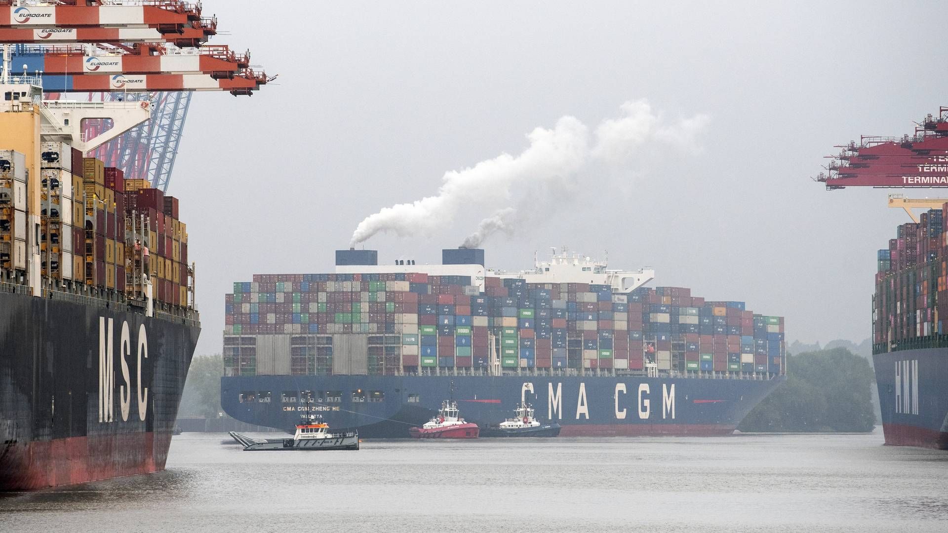 CMA CGM er blandt de rederier, der har bestilt et stort antal LNG-drevne containerskibe. | Foto: Daniel Bockwoldt/AP/Ritzau Scanpix