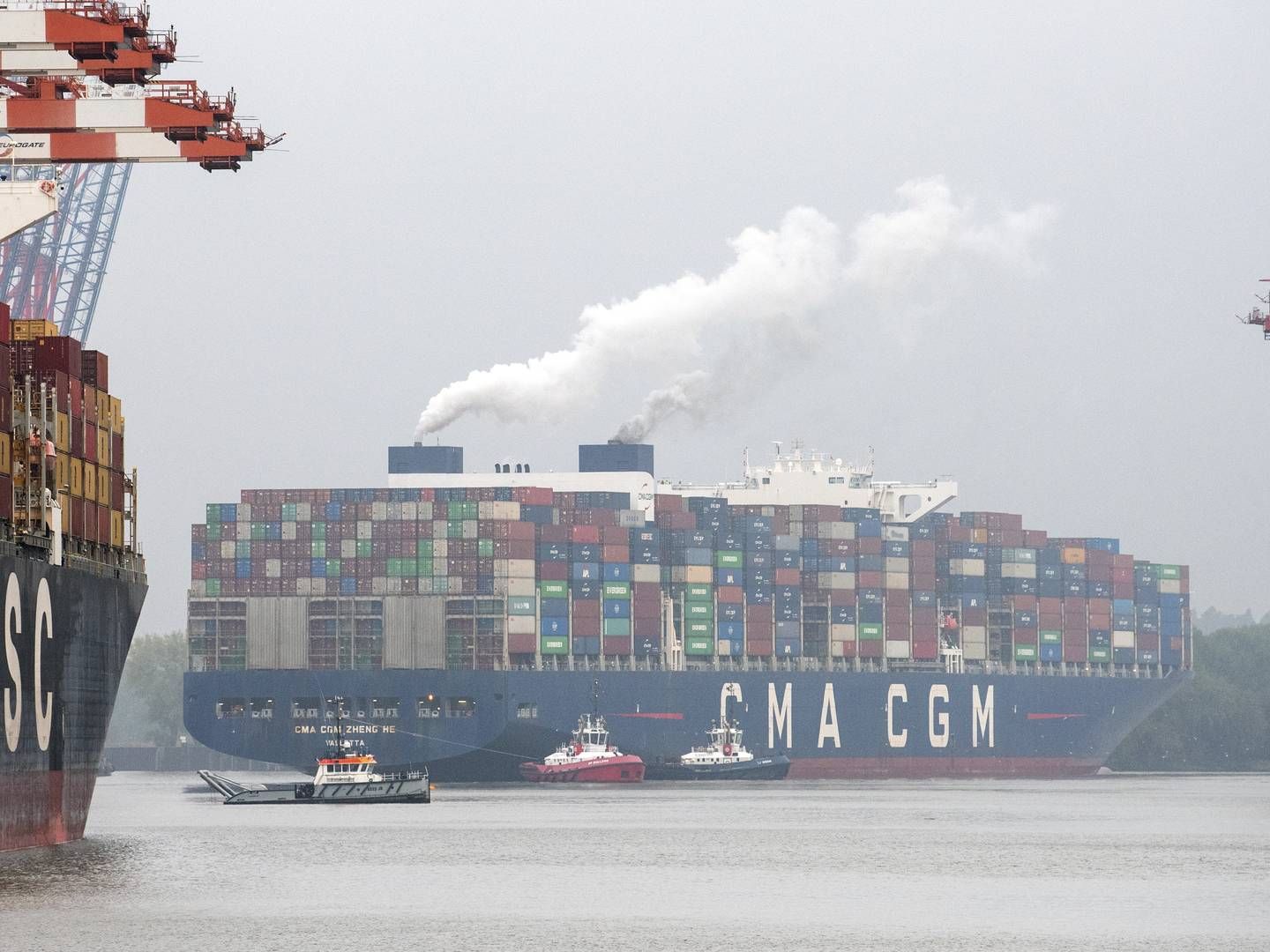 CMA CGM er blandt de rederier, der har bestilt et stort antal LNG-drevne containerskibe. | Foto: Daniel Bockwoldt/AP/Ritzau Scanpix