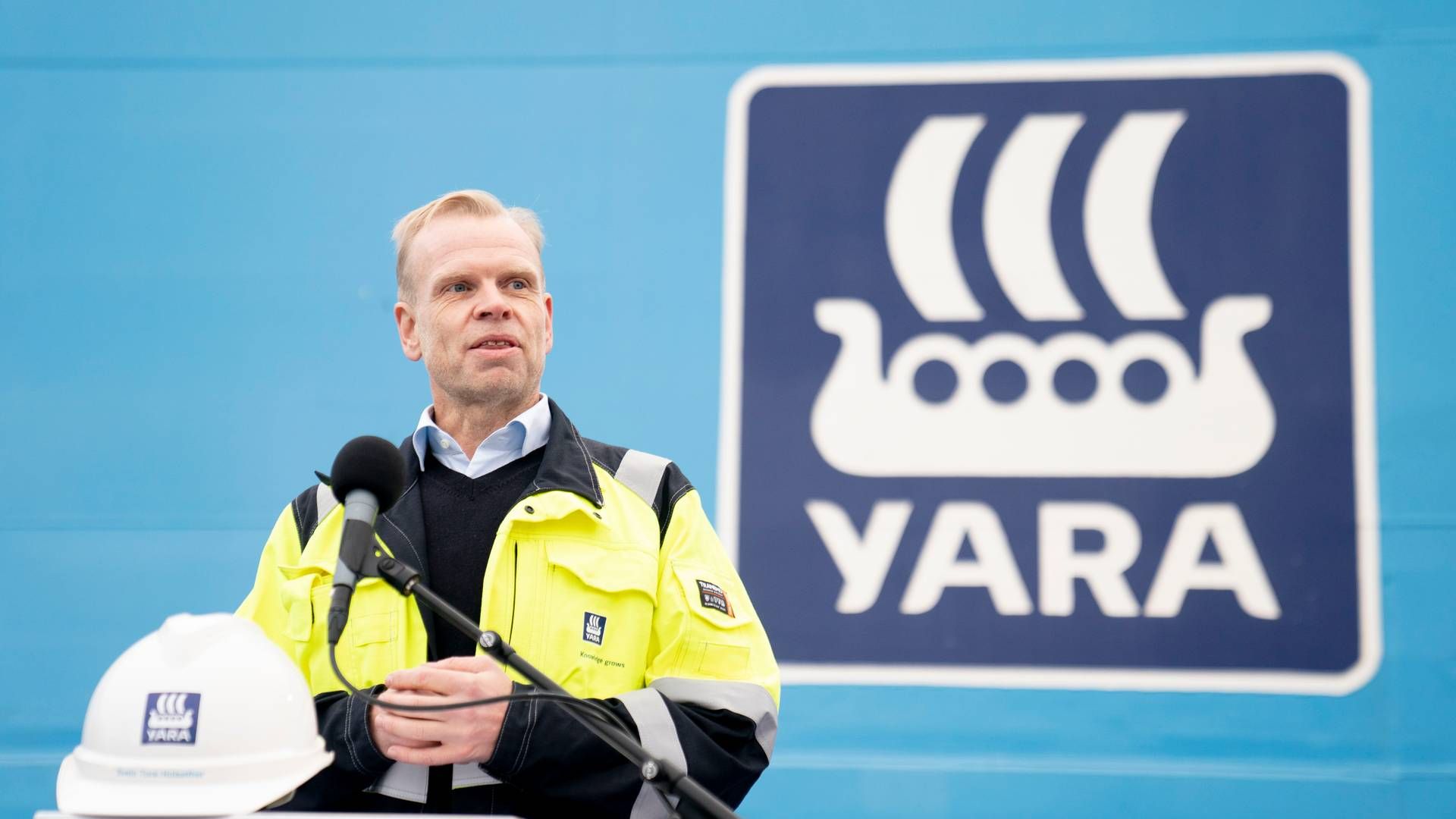 SER MOT TYSKLAND: Yara og konsernsjef Svein Tore Holsether. | Foto: Torstein Bøe / NTB