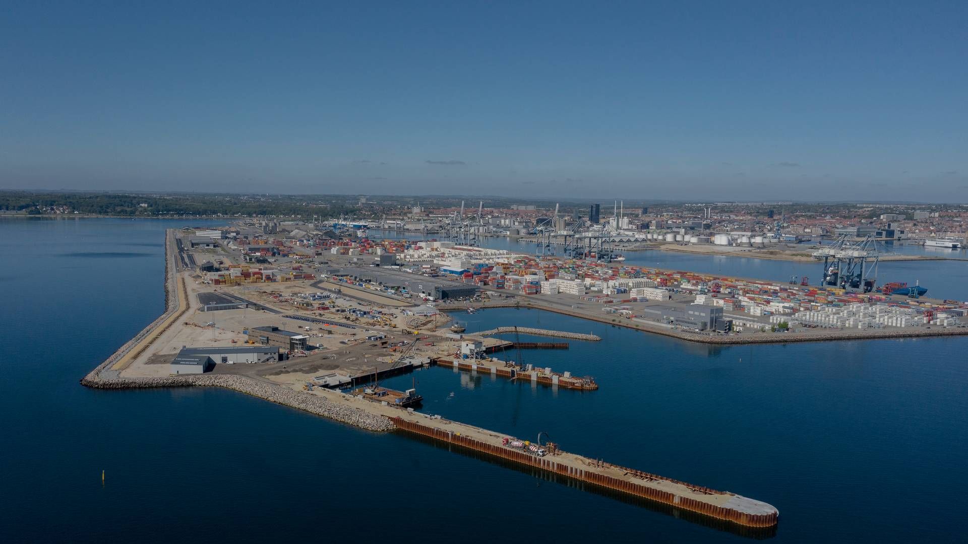 Aarhus Havn skulle efter planen udvides med yderligere 36 hektar – omkring fem fodboldbaner. | Foto: Casper Dalhoff