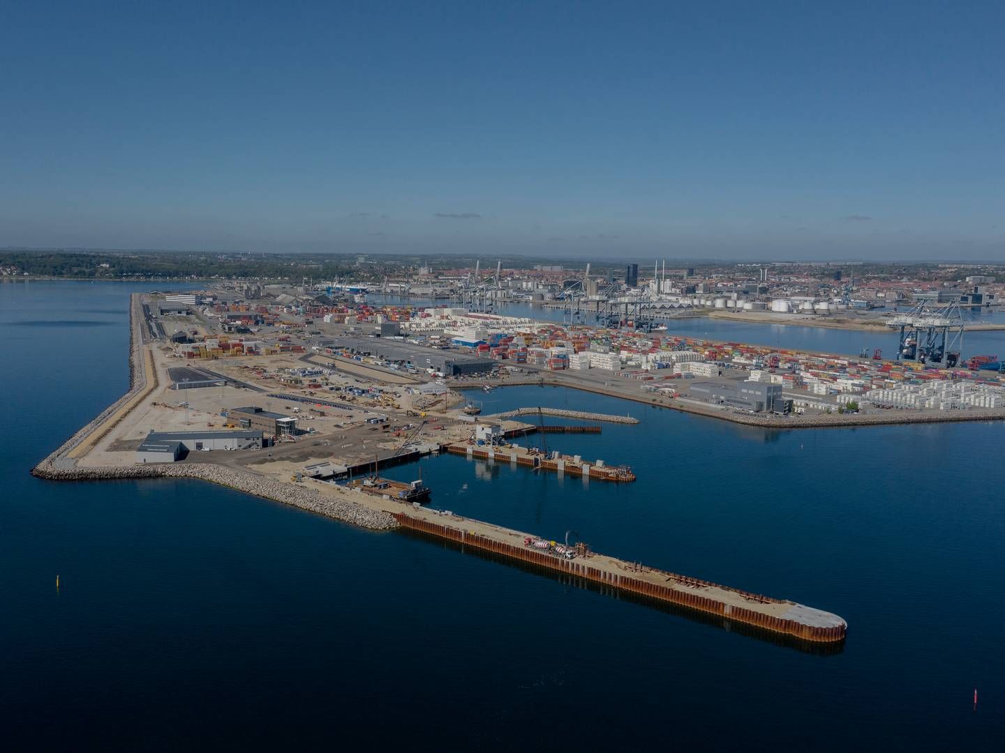 Aarhus Havn skulle efter planen udvides med yderligere 36 hektar – omkring fem fodboldbaner. | Foto: Casper Dalhoff