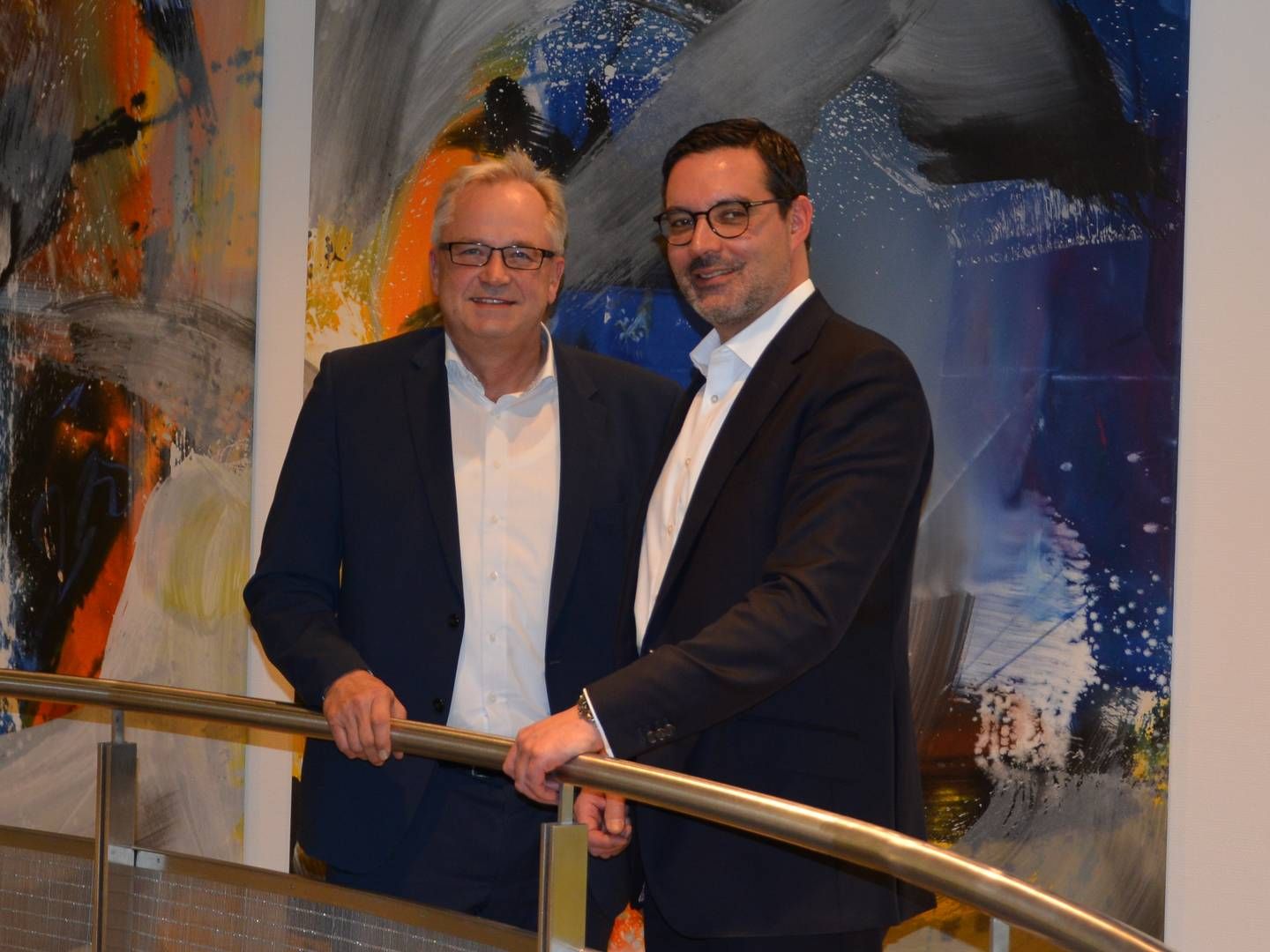 Der alte und der künftige Vorstandschef der Gestalterbank: Joachim Straub (l.) und Alexander Müller. | Foto: Volksbank eG – Die Gestalterbank
