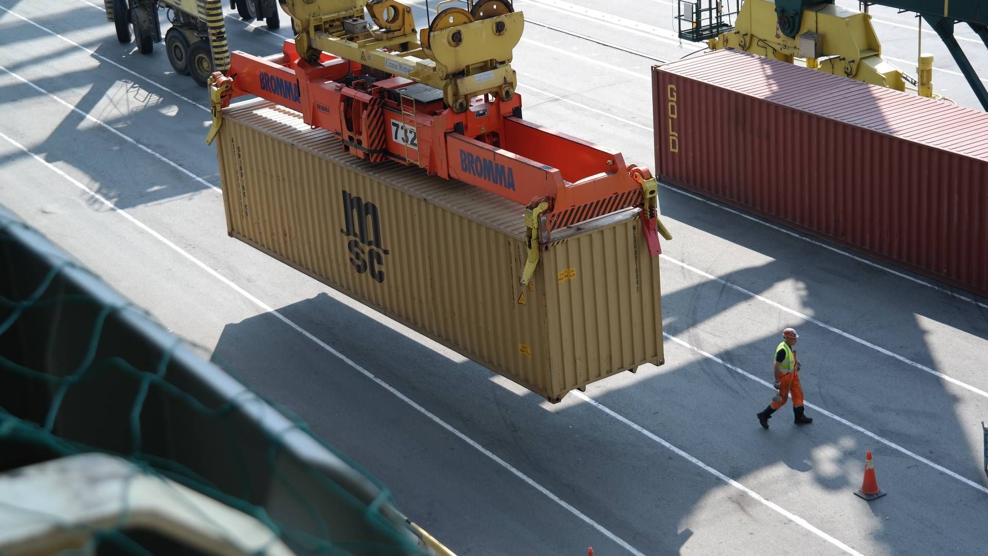 Archival photo of MSC container in a port terminal. | Photo: Pr / Msc