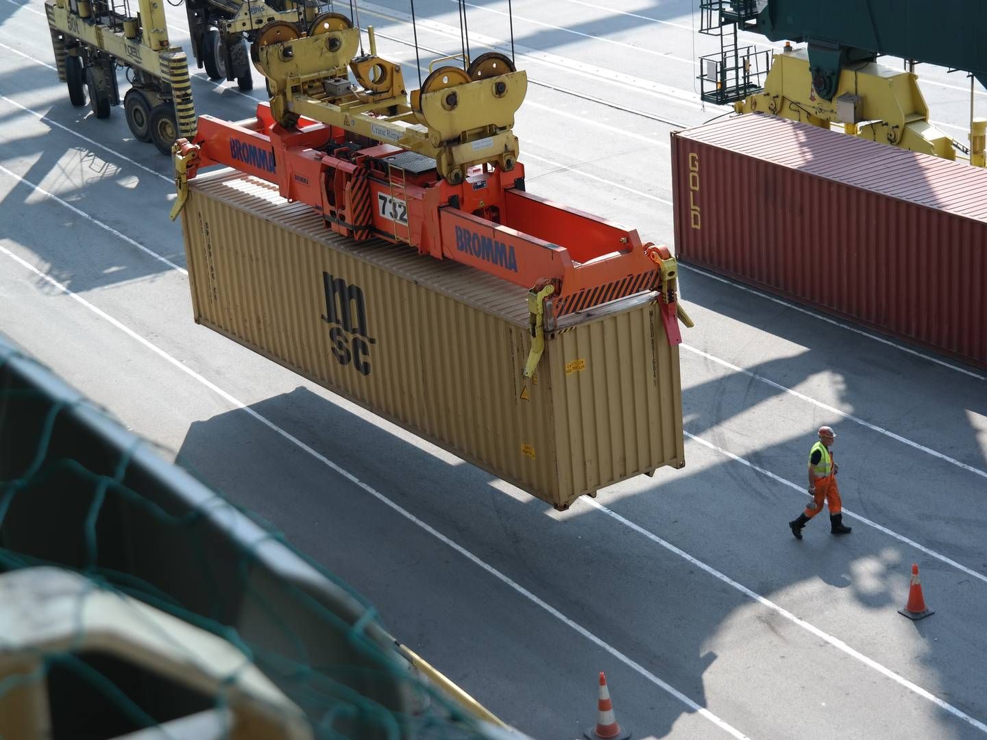 Archival photo of MSC container in a port terminal. | Photo: Pr / Msc