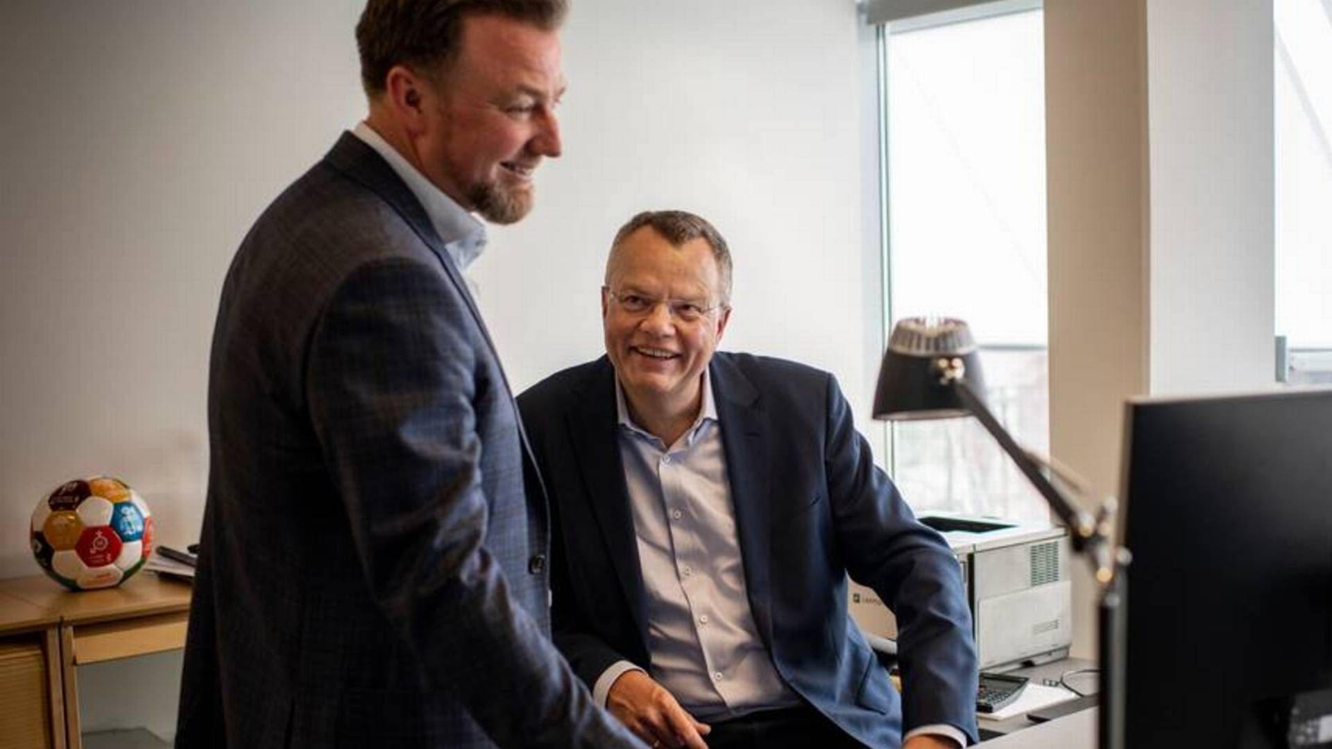 Jesper Lund (t.h.) har været adm. direktør siden starten af 2020. Jacob Brunsborg (t.v.) er medejer af selskabet sammen med resten af Brunsborg-familien. | Foto: Joachim Ladefoged