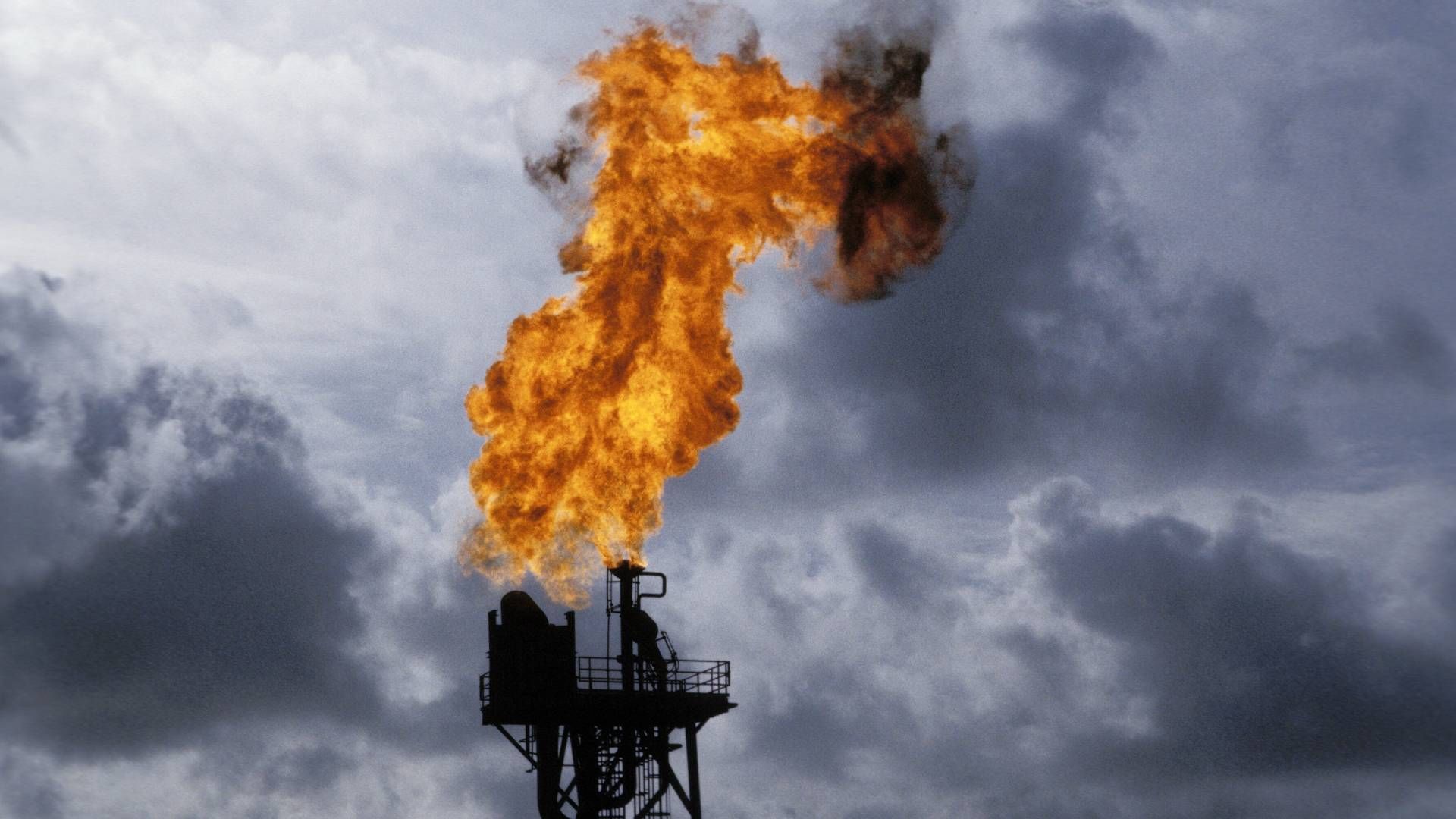 Starting from July 1, routine flaring will be an illegal practice in Denmark following a ban adopted last year. The photo shows flaring at the Tyra field. | Photo: Finn Frandsen/Politiken/Ritzau Scanpix