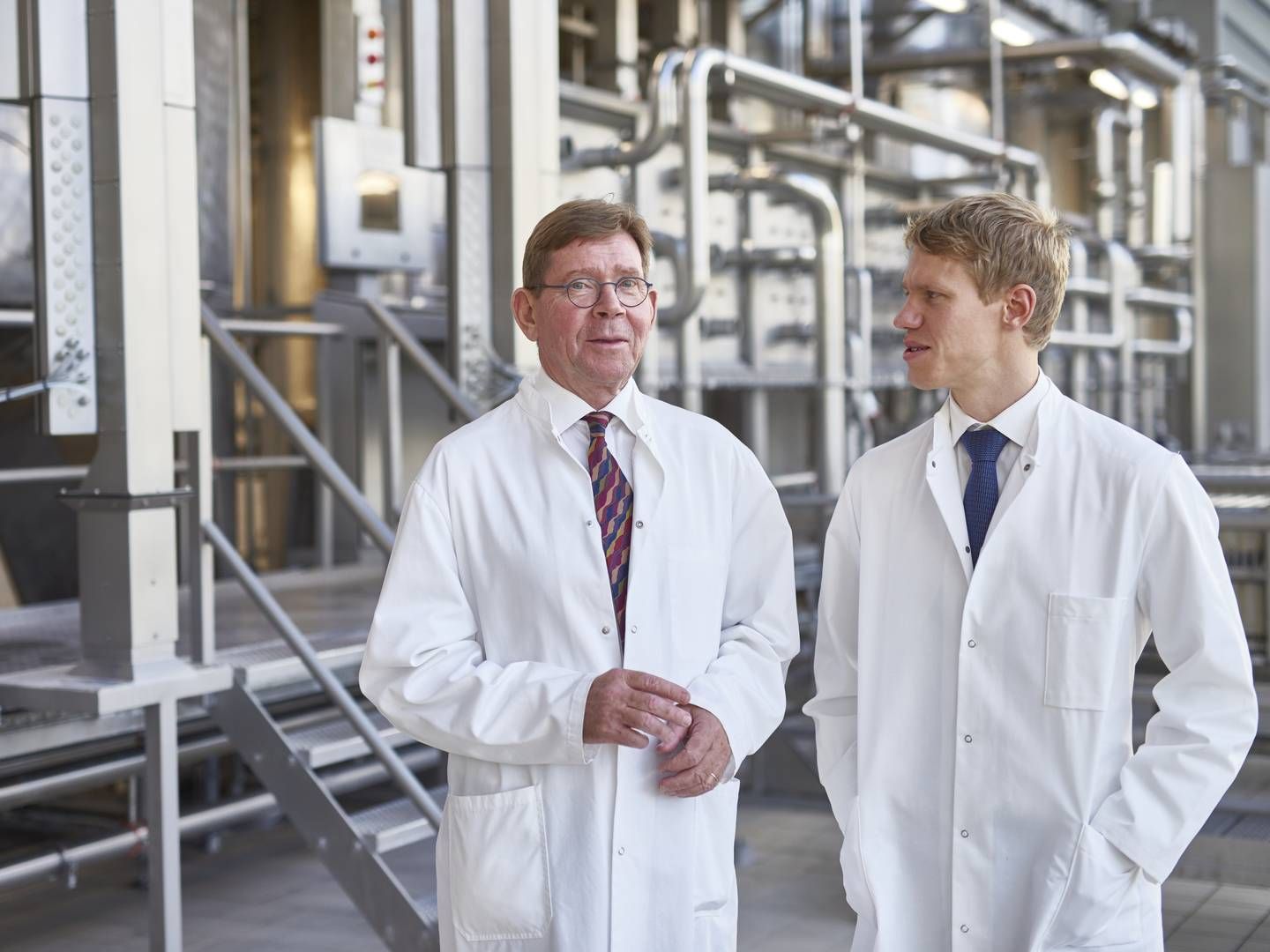 Tobias S. Christensen (right) took up the CEO mantle from his father, Lars Christensen (left) in summer of last year | Photo: Pharmacosmos / Pr