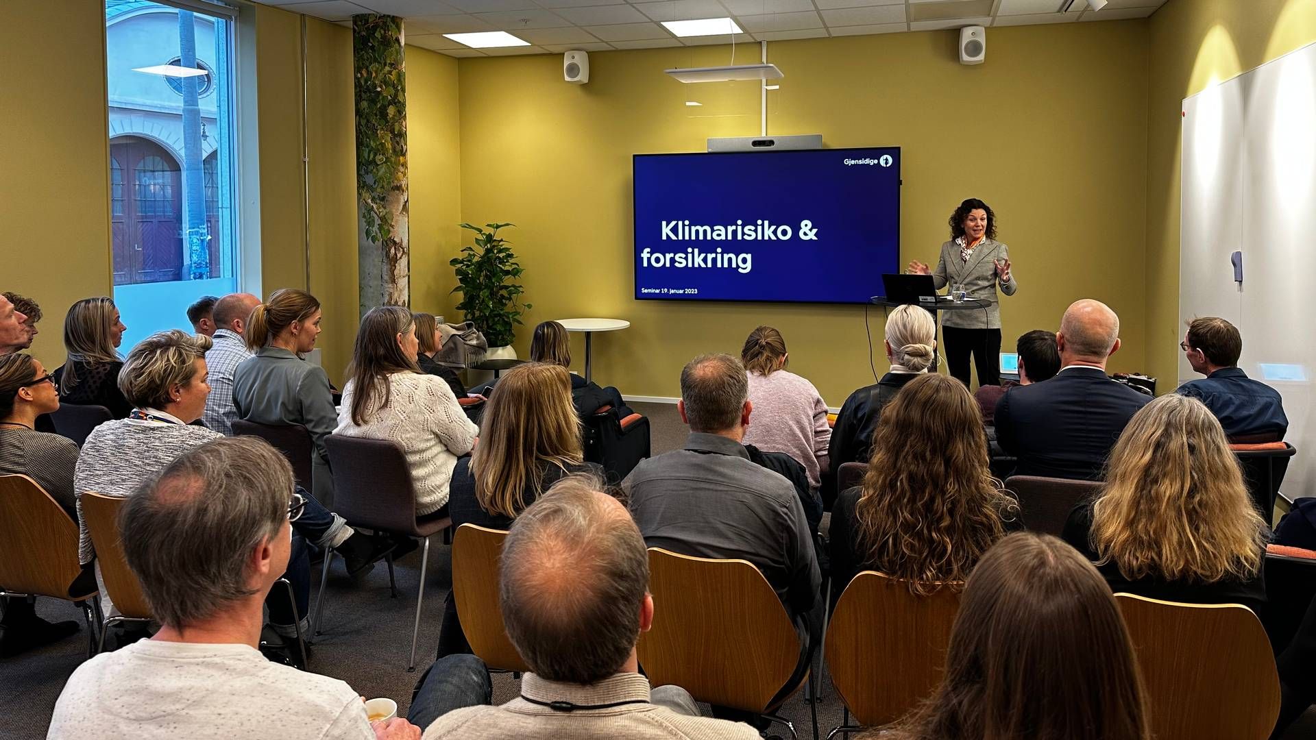 KUNNSKAPSDELING: – Det er viktig og helt naturlig å dele kunnskap for å kunne håndtere de klimakonsekvensene vi står ovenfor på best mulig måte, sier konserndirektør Janne Flessum i Gjensidige. | Foto: Line Marcelius