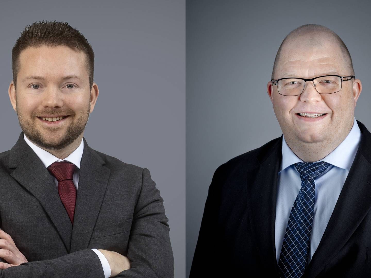 RYKKER OPP: Eirik Myking Midtbø (t.v) og Rasmus André Svor får nye roller i advokatfirmaet Harris. | Foto: Harris