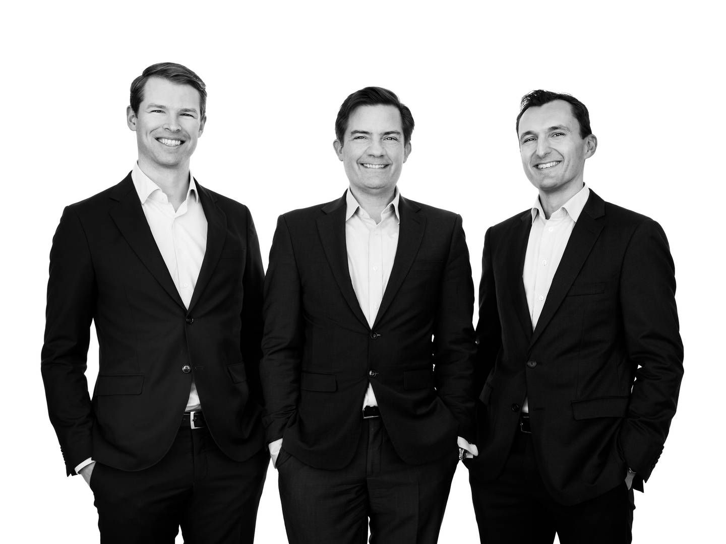 The Jera Capital Trio, Alexander Reventlow, Christen Estrup and Julien Marencic, left their desks at Nordea AM in the fall of 2021 to follow their dream of going independent. Photo/PR | Foto: Pr / Jera Capital