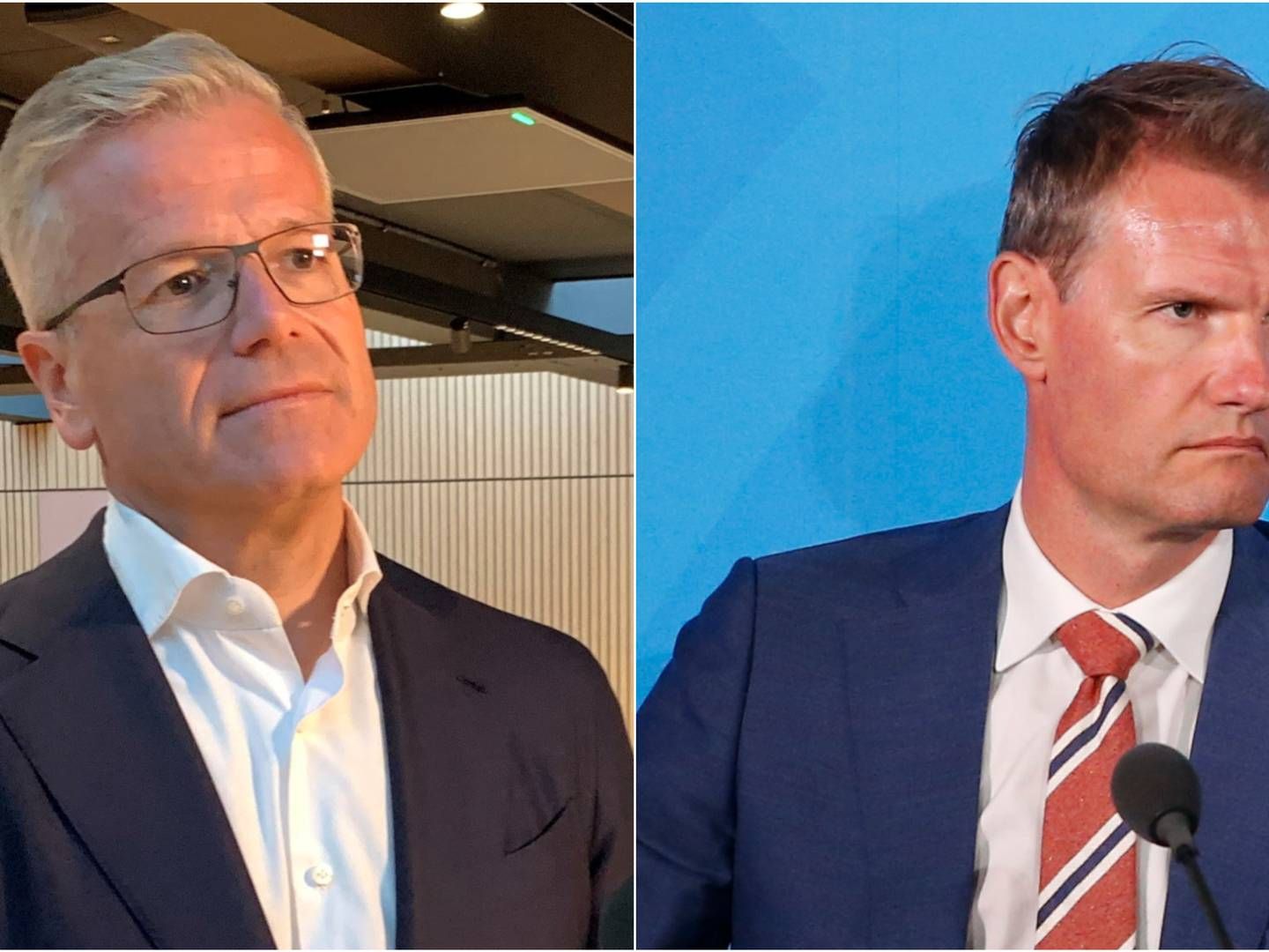 Maersk CEO Vincent Clerc (left) and MSC CEO Søren Toft are following very different strategic directions. | Photo: Jacob Gronholt-pedersen/reuters/ritzau Scanpix og Jason Decrow/ap/ritzau Scanpix