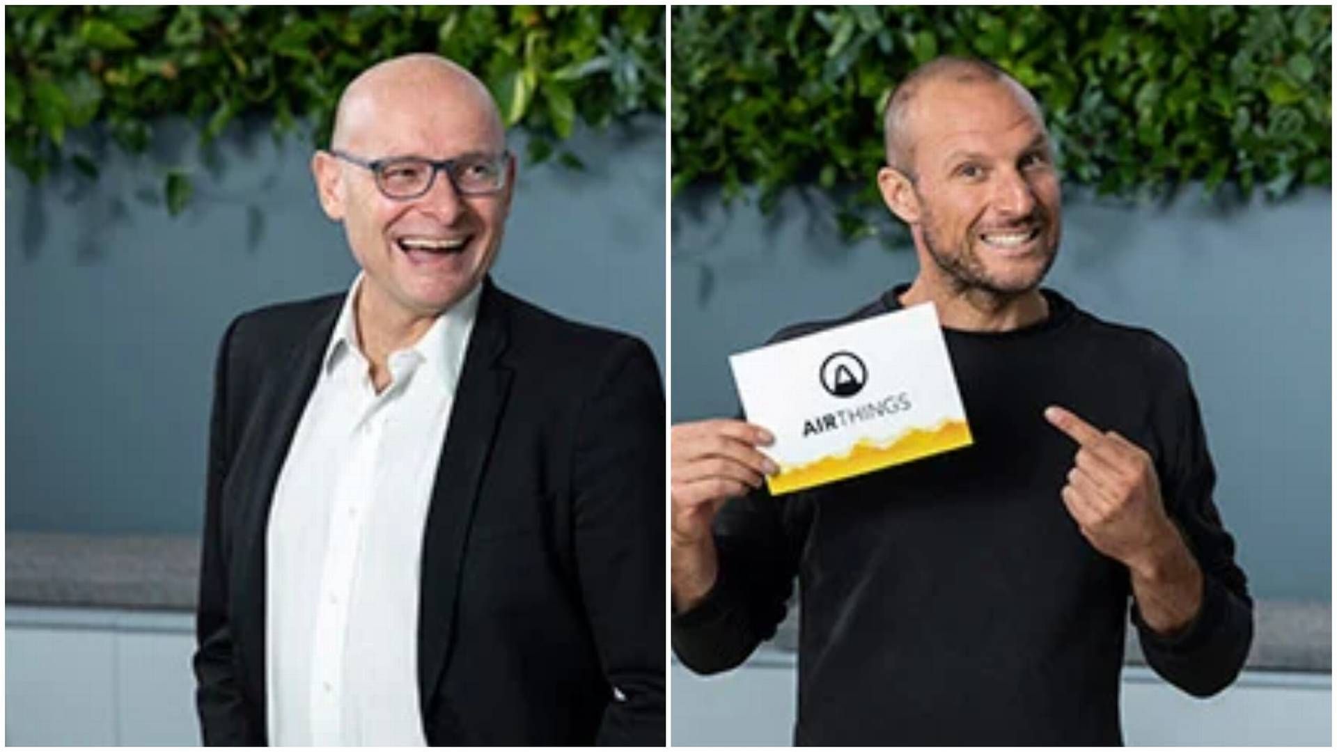 BLAR OPP: Geir Førre og Aksel Lund Svindal sprøyter inn minst 50 millioner kroner i Airthings. | Foto: Airthings. Collage: EiendomsWatch