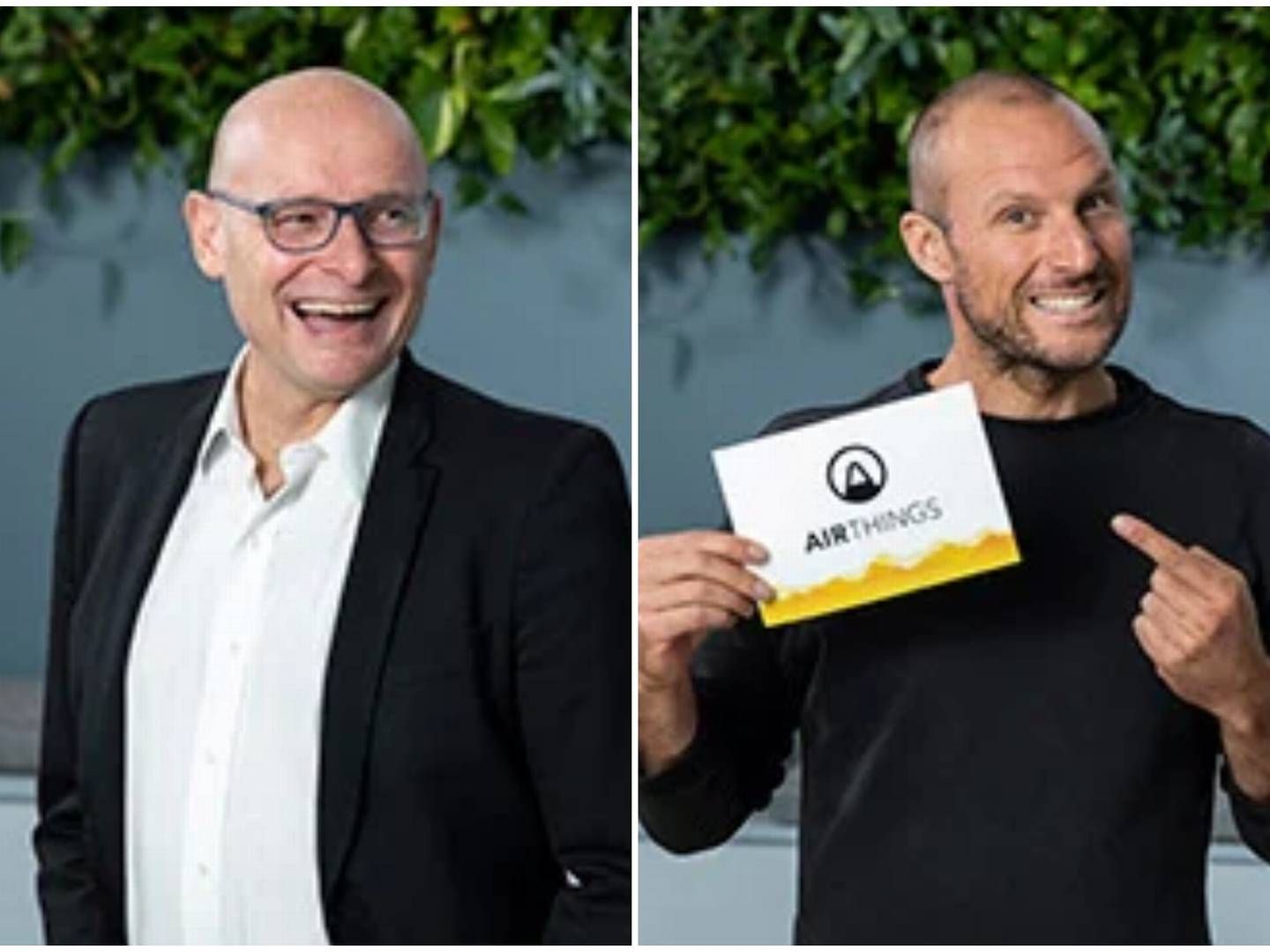 BLAR OPP: Geir Førre og Aksel Lund Svindal sprøyter inn minst 50 millioner kroner i Airthings. | Foto: Airthings. Collage: EiendomsWatch