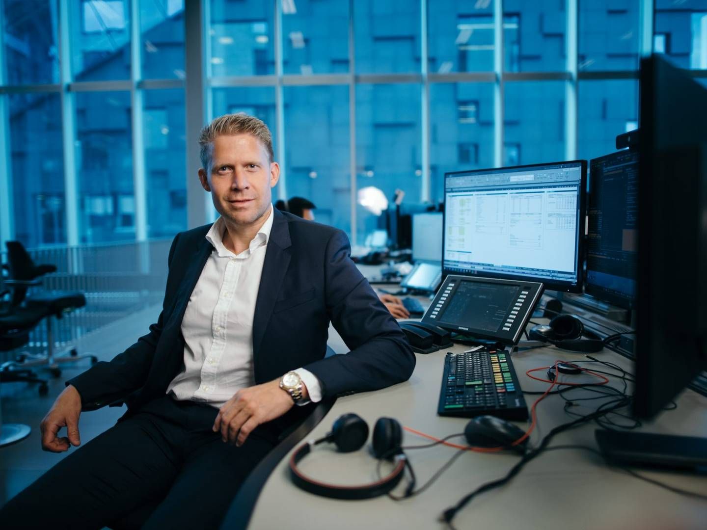 HAR HOLD-ANBEFALING PÅ ENTRA: DNB Markets’ Simen Mortensen. | Foto: Stig B. Fiksdal