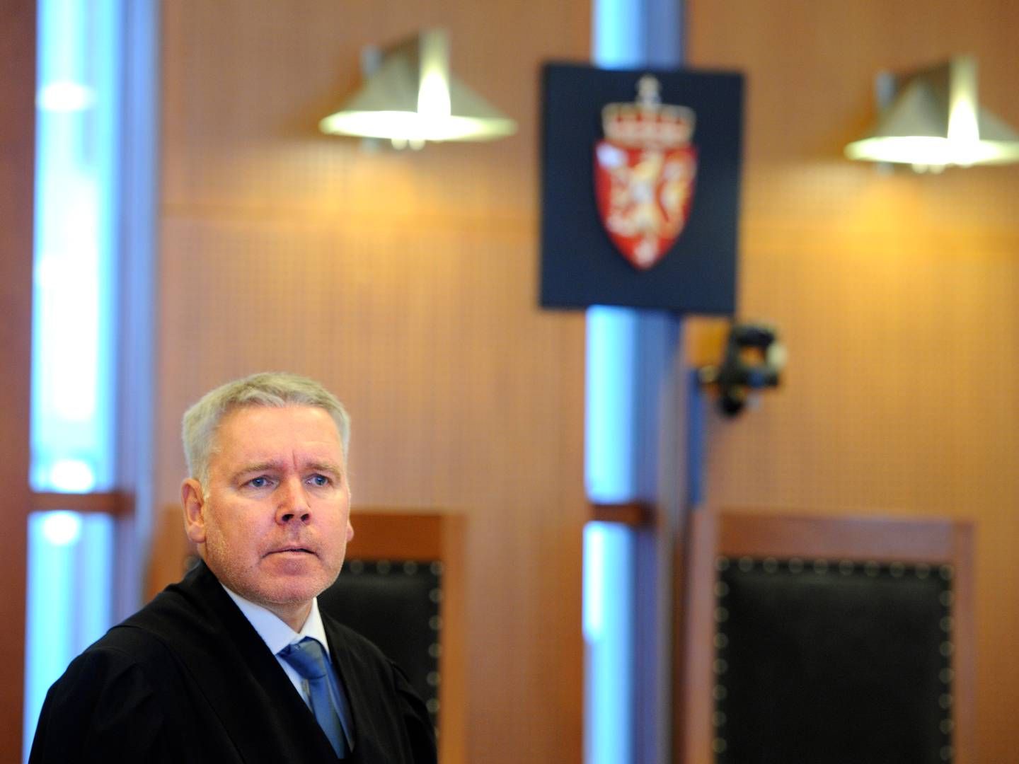 FÅR TILBAKE ADVOKATBEVILLINGEN: Per Sjong Larsen under en rettssak i Oslo tingrett i 2014. Nå kan han igjen gå i retten. | Foto: Terje Pedersen/NTB