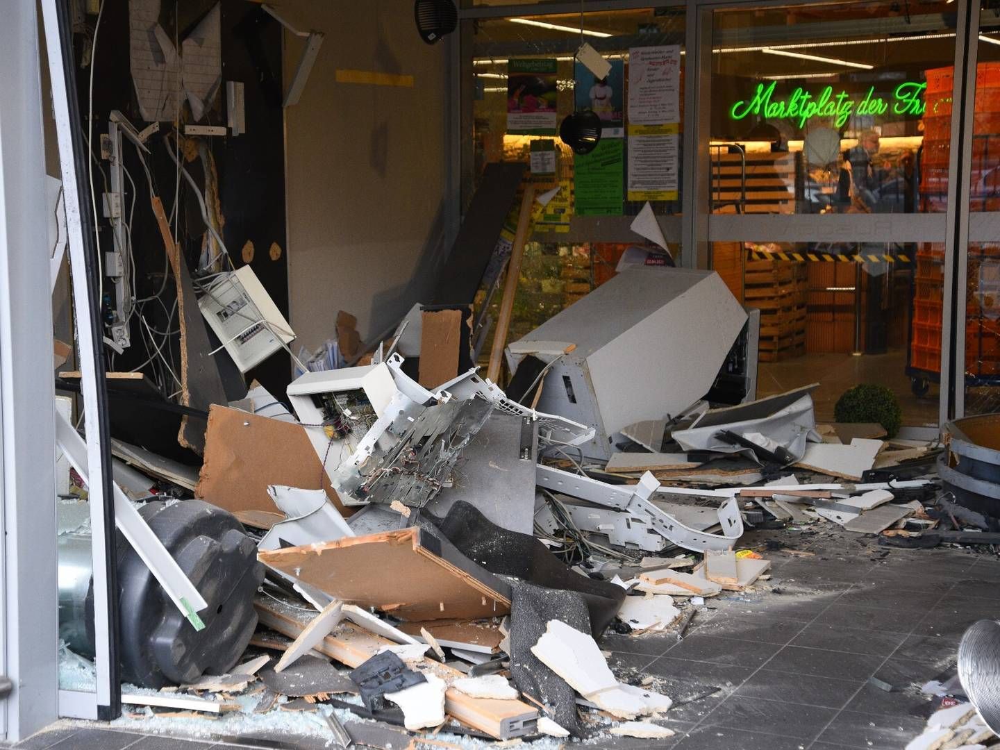 Folgen einer Sprengung: Geldautomaten-Anschlag in Baden-Württemberg | Foto: picture alliance/dpa/Rene Priebe | Rene Priebe