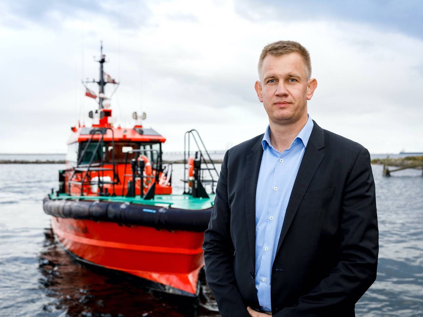 (ARKIV) En ny undtagelse i EU's sanktionskamp kan være en fordel af danske lodsningsselskaber som Danpilot, vurderer adm. direktør Erik Merkes Nielsen. | Foto: Pr-foto