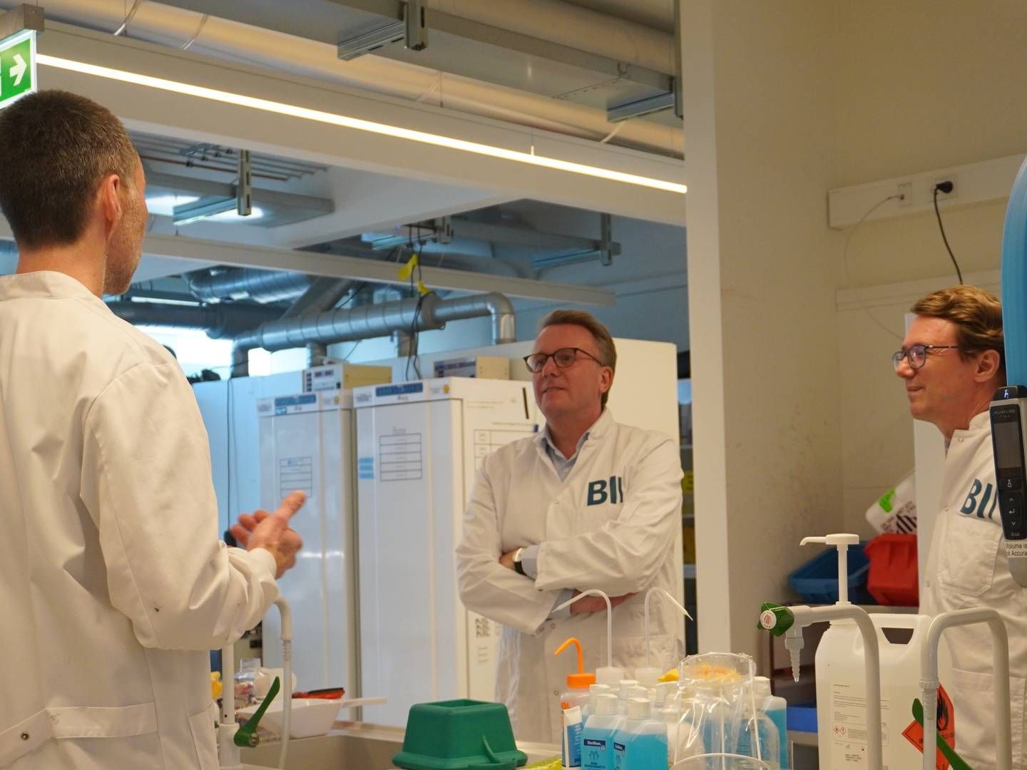 Erhvervsminister Morten Bødskov (S) under mandagens besøg hos Bioinnovation Institute (BII). | Foto: Bioinnovation Institute / Sigrid Hyldig / PR