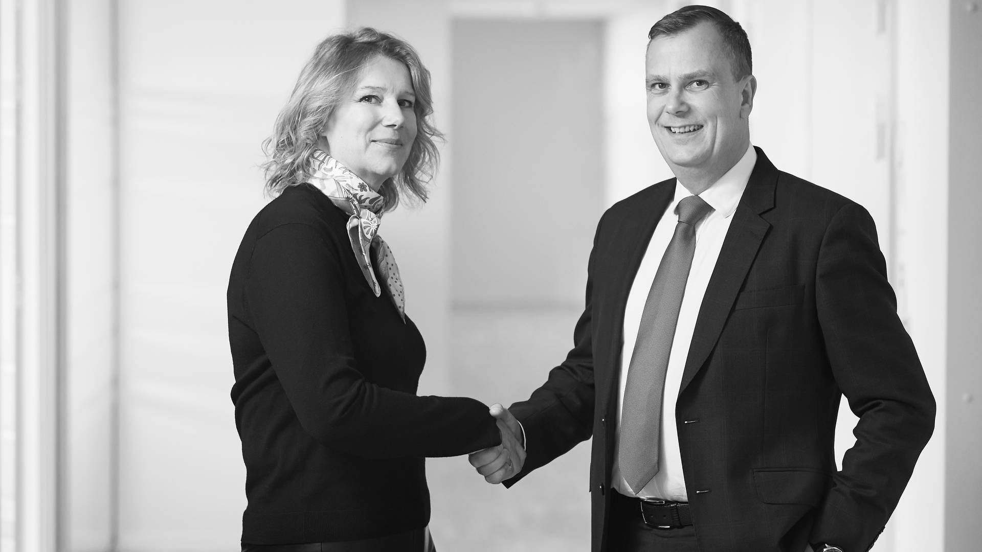 Conni Falkner, driftsdirektør i Njord, og Lars Berg Dueholm, der tiltræder som partner i advokatfirmaet 1. marts 2023. | Foto: Tue Schiørring