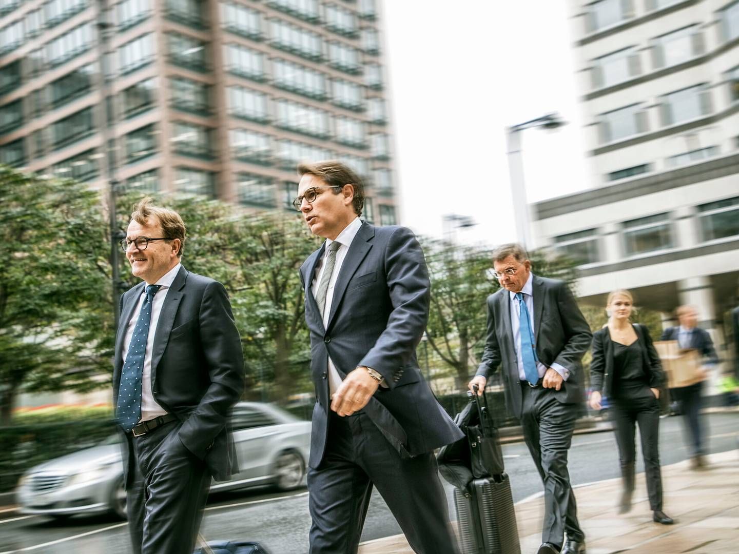 (ARKIV) Flankeret af spidser fra den danske finanssektor indledte Brian Mikkelsen som erhvervsminister et storstilet forsøg på at trække Londons storbanker til København. | Foto: Per Morten Abrahamsen/Ritzau Scanpix
