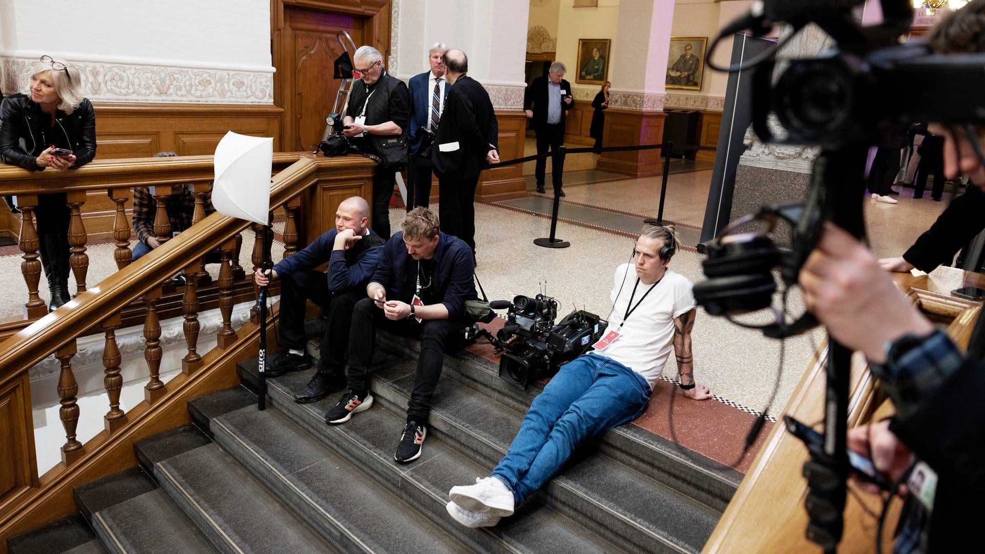 Journalister på valgnatten i november 2022. | Foto: Thomas Borberg/Ritzau Scanpix