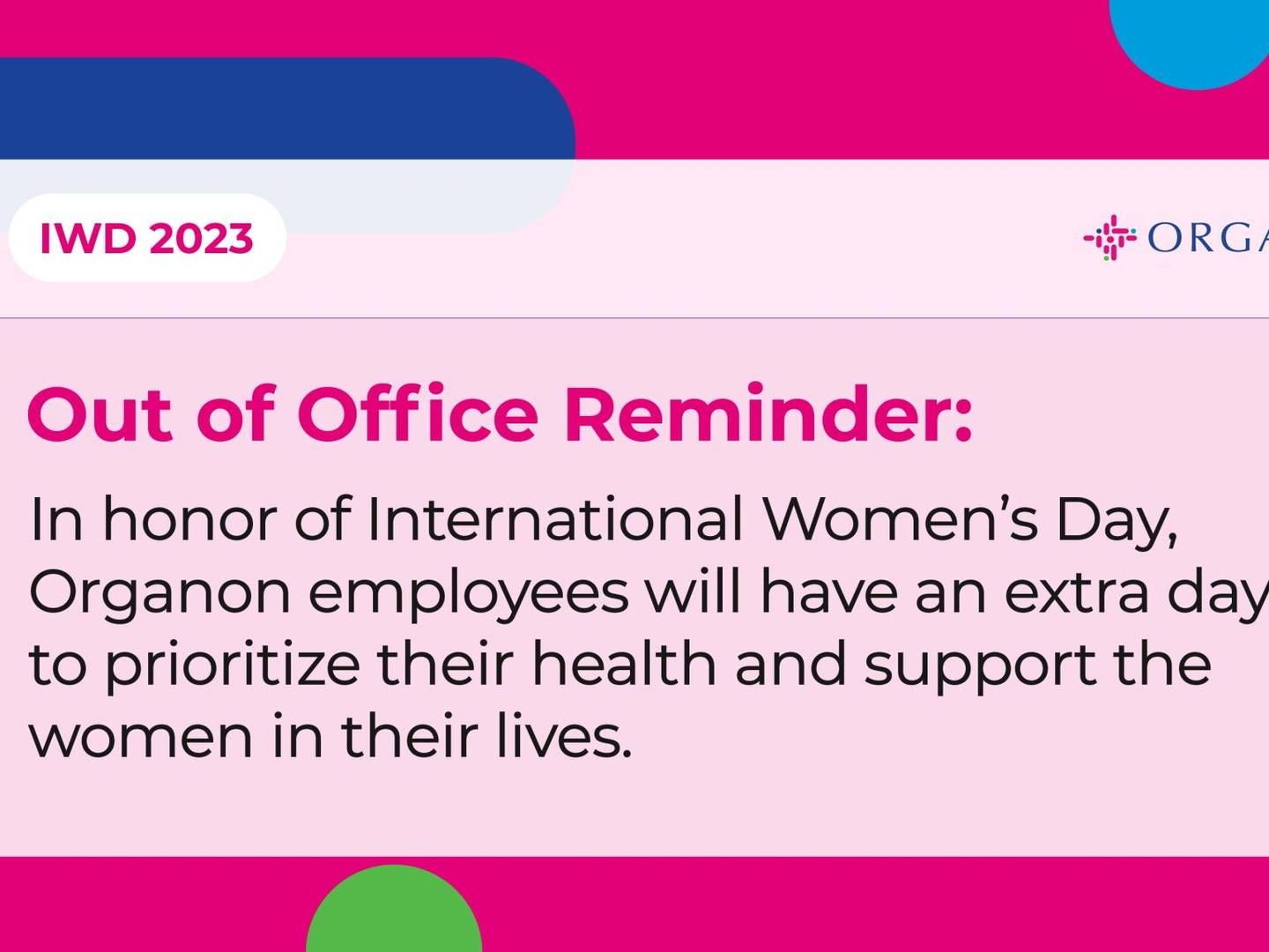 International Women's Day is celebrated around the world on March 8 | Foto: Organon / Pr