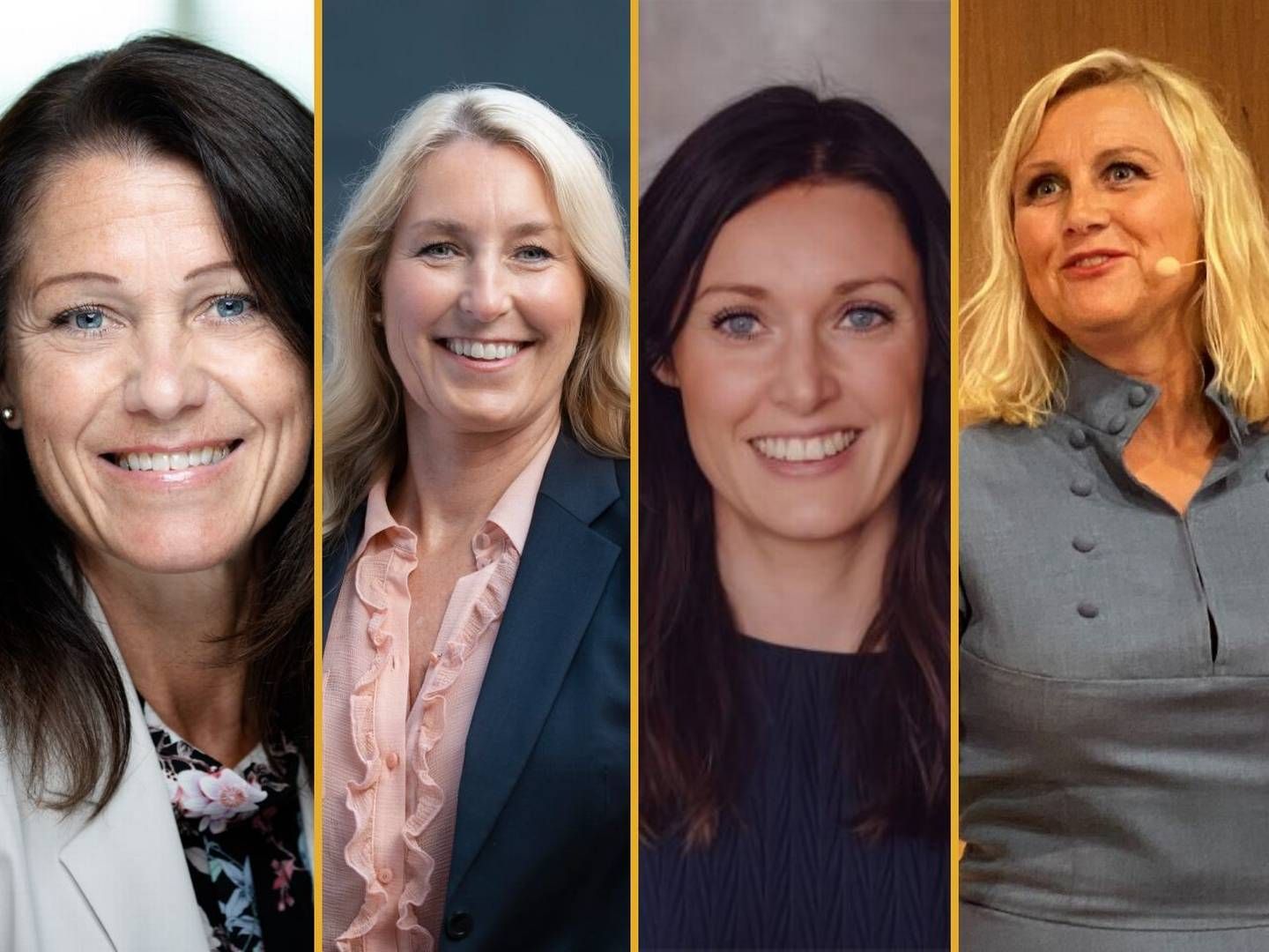 TECH-DAMER I FINANS: Fra venstre: Barbro Hagen, Birgitte Bryne, Karianne Lien Sundahl og Siren Sundland er alle på listen over Norges 50 mektigste teknologikvinner.