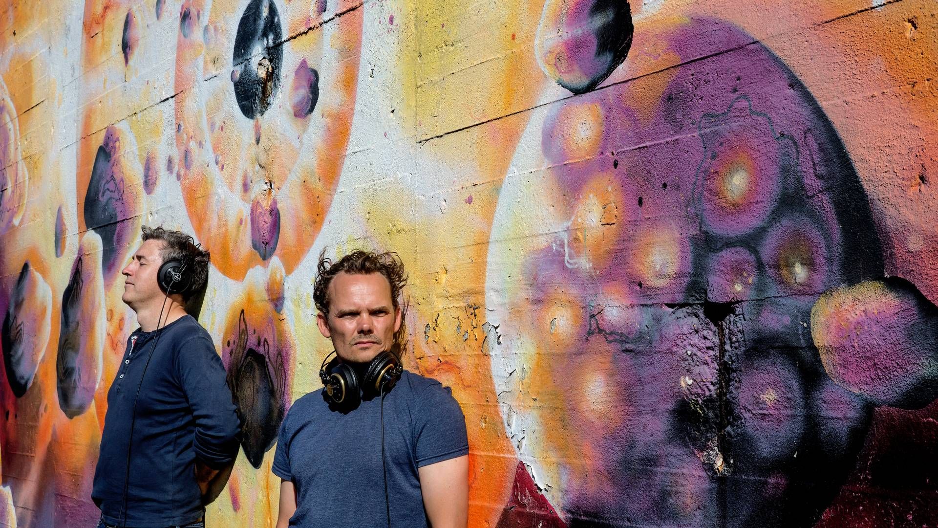Tim Hinman (tv.) og Krister Moltzen står bag det danske produktionsselskab Third Ear, der er en del af Third Ear Studio. | Foto: Peter Hove Olesen