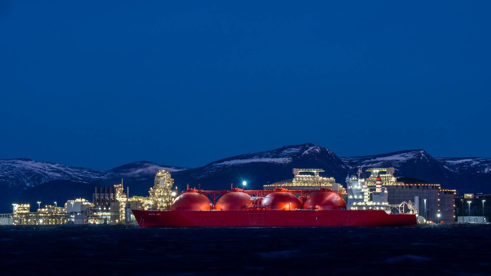 VIL ØKE FRA NORGE: Neptune startet opp igjen ved Snøhvit i 2022. Her vises en LNG-tanker som frakter gass fra Snøhvit til Melkøya LNG anlegg. Illustrasjonsfoto. | Foto: NTB/Fredrik Varfjell