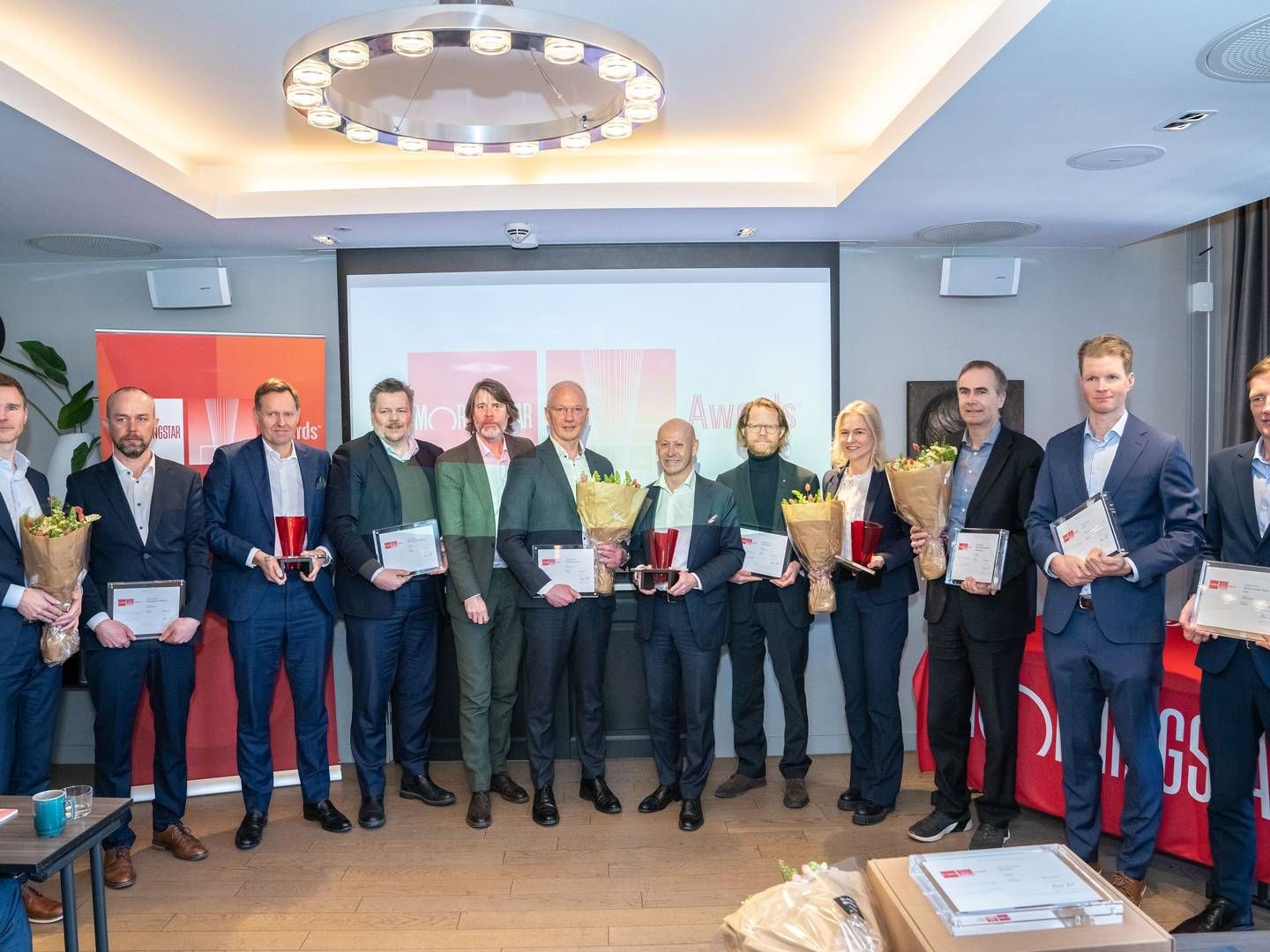 PRISVINNERE: Et samlebilde av vinnerne i Morningstar Fund Awards 2023. | Foto: Nordea
