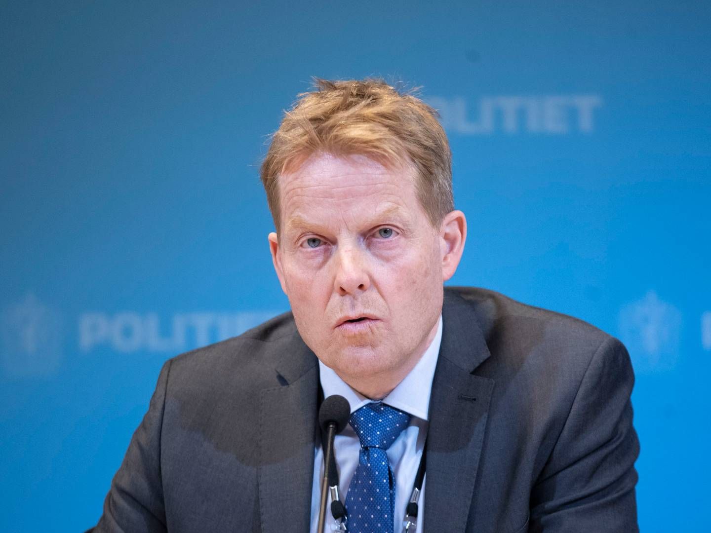 Økokrim-sjef Pål Lønseth forteller om utvalgte kriminalitetstrusler med utgangspunkt i Politiets trusselvurdering for 2023. | Foto: NTB / Hanna Johre