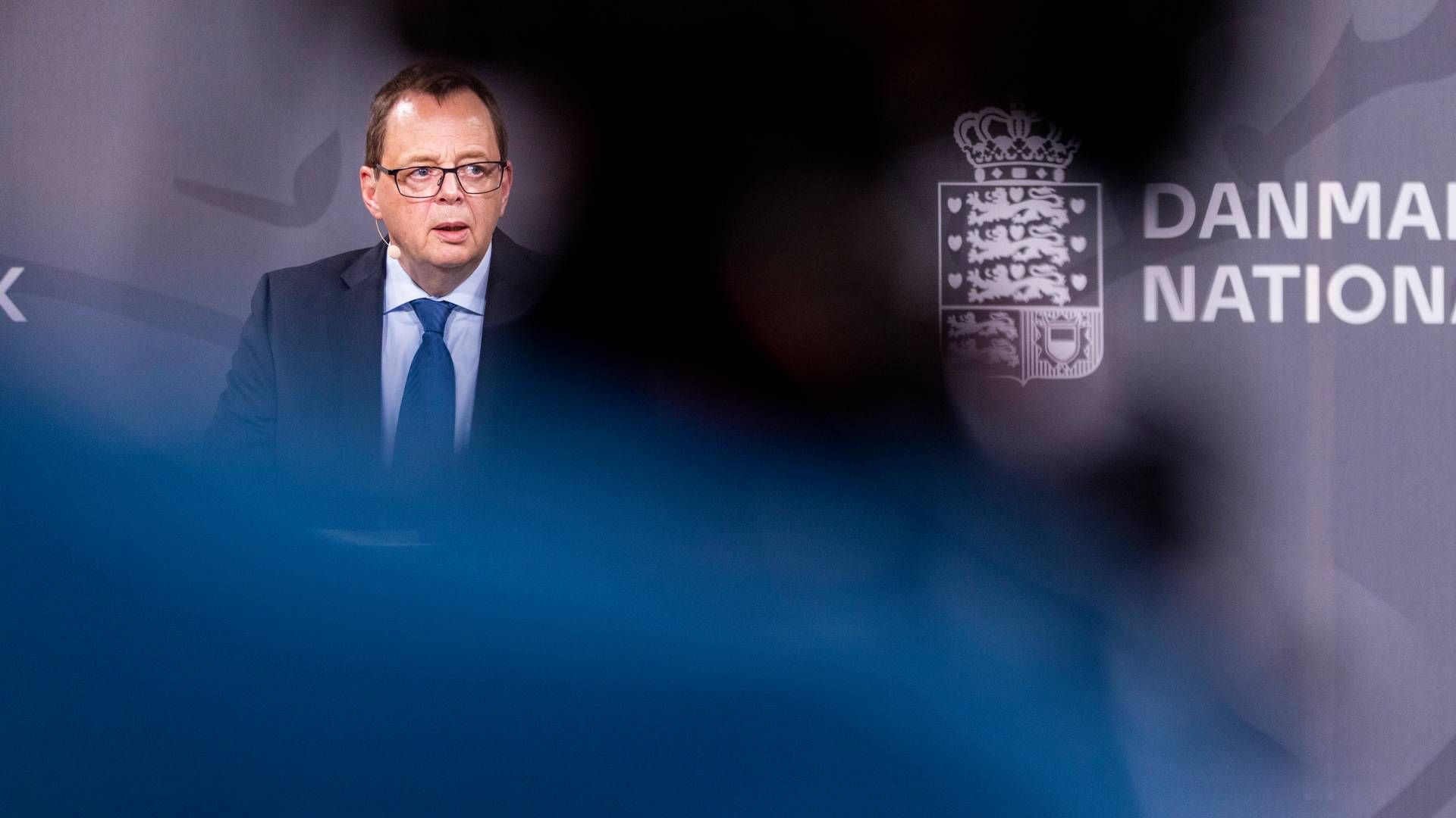 Nationalbankdirektør Christian Kettel Thomsen har onsdag svaret på spørgsmål fra pressen, efter at Nationalbanken udsendte sin nye prognose for dansk økonomi. | Foto: Nikolai Linares