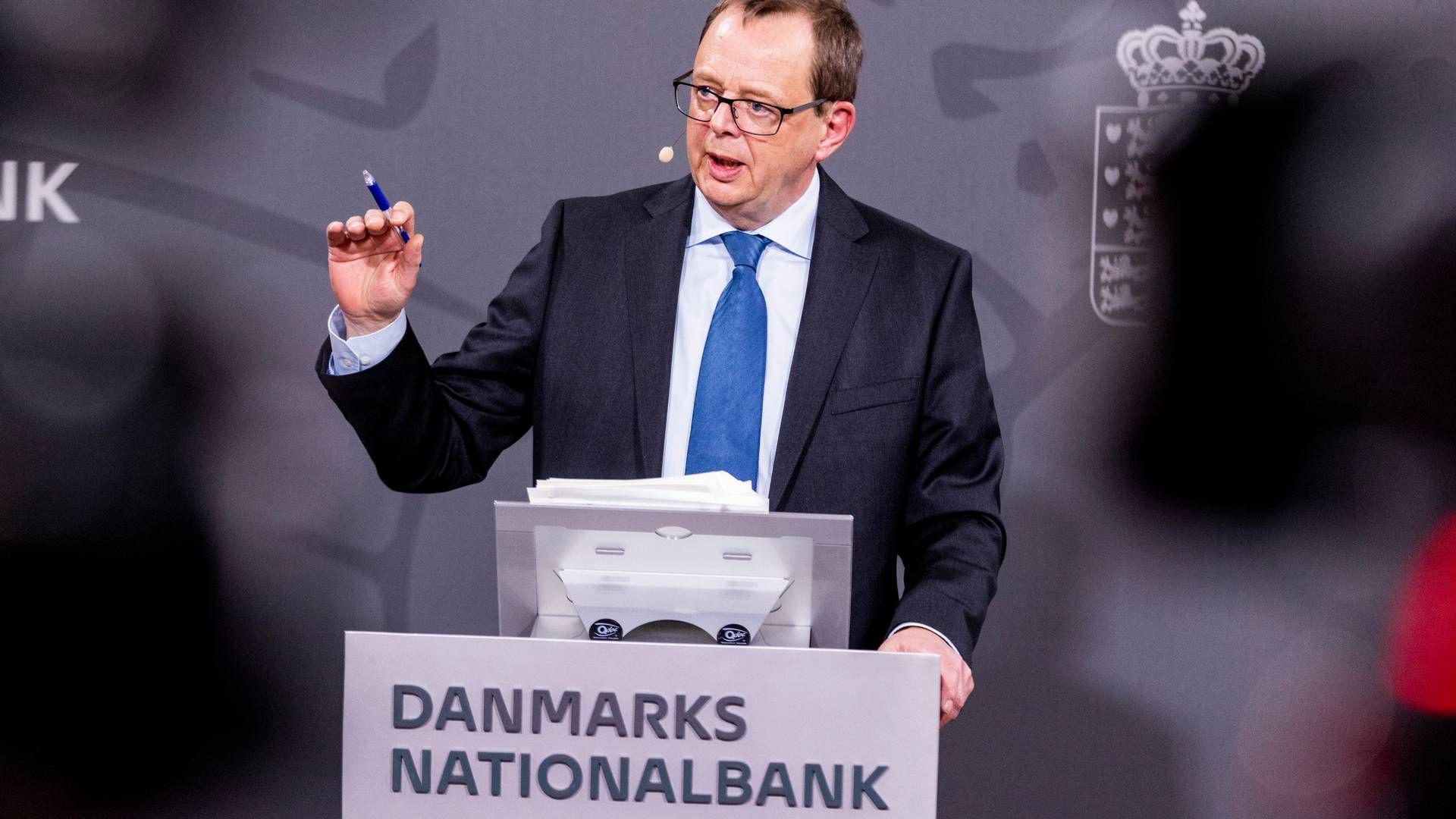 Som ny nationalbankdirektør præsenterede Christian Kettel Thomsen for første gang en halvårsprognose fra Nationalbanken. | Foto: Nikolai Linares