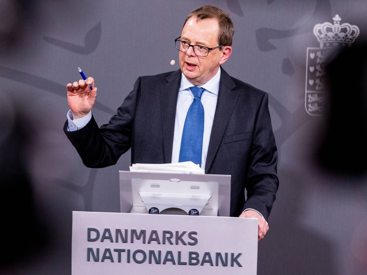 Som ny nationalbankdirektør præsenterede Christian Kettel Thomsen for første gang en halvårsprognose fra Nationalbanken. | Foto: Nikolai Linares