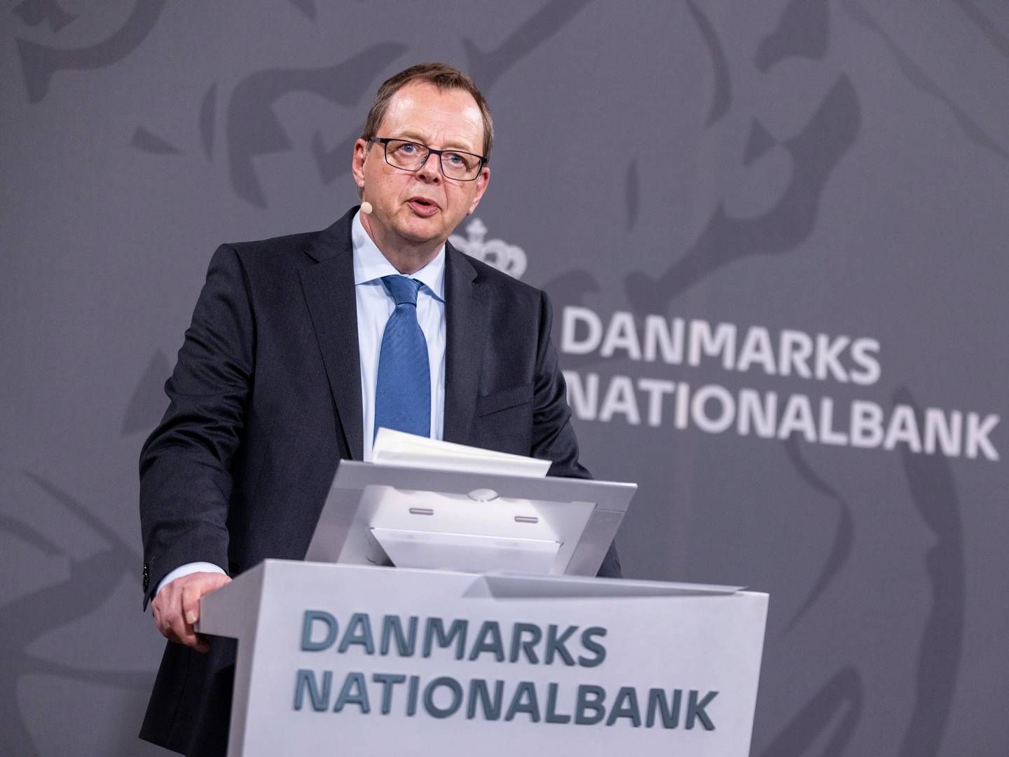 Christian Kettel Thomsen under sit første pressemøde som nationalbankdirektør. | Foto: Nikolai Linares