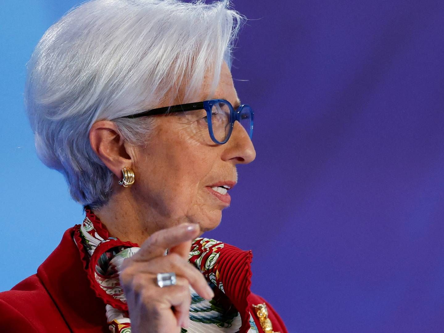 ECB-topchef Christine Lagarde fortalte torsdag, at centralbanken er klar til at respondere, hvis finansiel uro fortsætter. | Foto: Heiko Becker/Reuters/Ritzau Scanpix