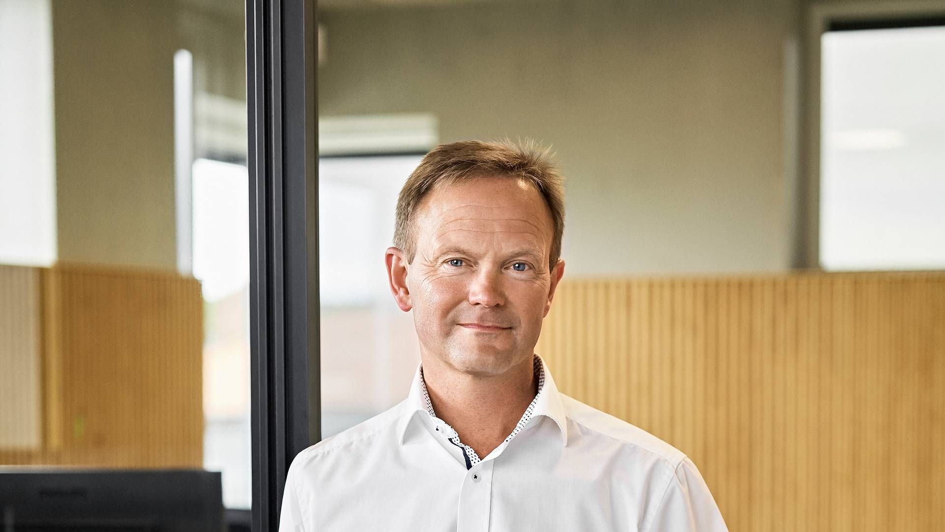 Frank Bertelsen, adm. direktør i Frøslev-Mollerup Sparekasse, er tilfreds med 2022-resultatet set i lyset af markedsforholdene. | Foto: Frøslev-mollerup Sparekasse / Pr