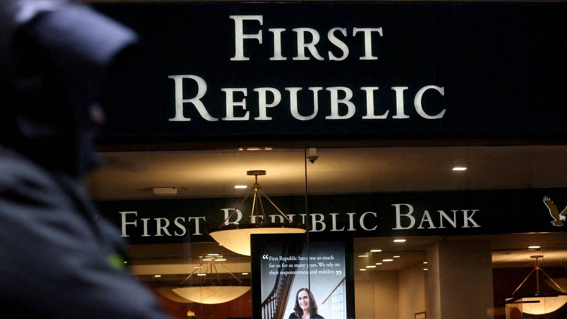 Regionbanken First Republic er i trøbbel etter å ha vært utsatt for et «bank run». | Foto: Mike Segar/Reuters/Ritzau Scanpix