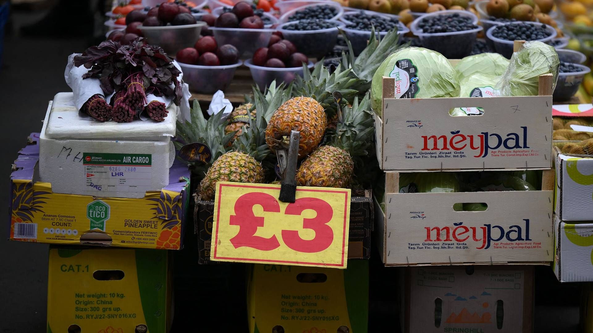 Særligt fødevarer og energi er med til at drive den skyhøje britiske inflation. | Foto: Daniel Leal