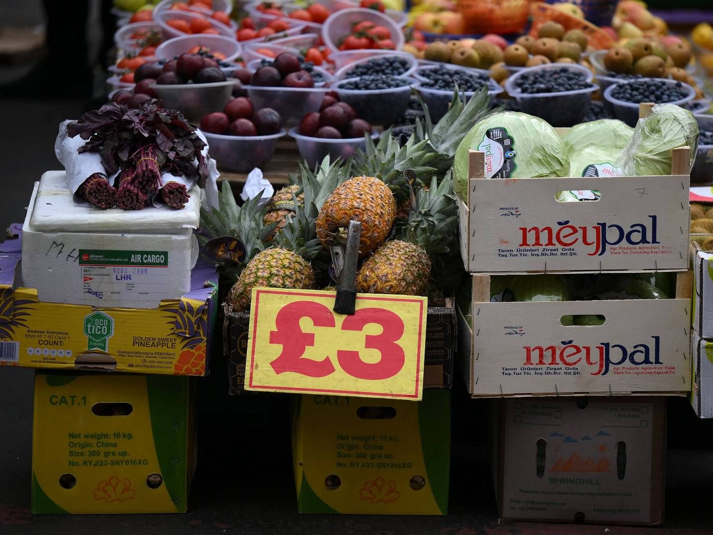 Særligt fødevarer og energi er med til at drive den skyhøje britiske inflation. | Foto: Daniel Leal