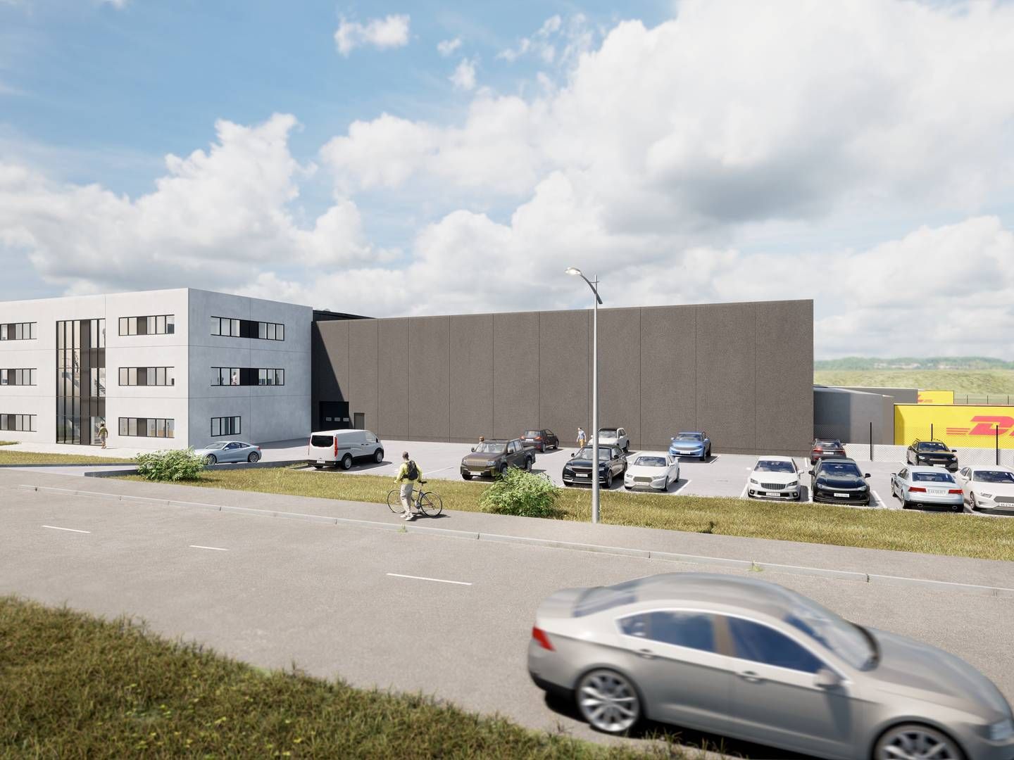 Den nye DHL-terminal skyder op i Brabrand ved Aarhus. | Foto: PR / DHL