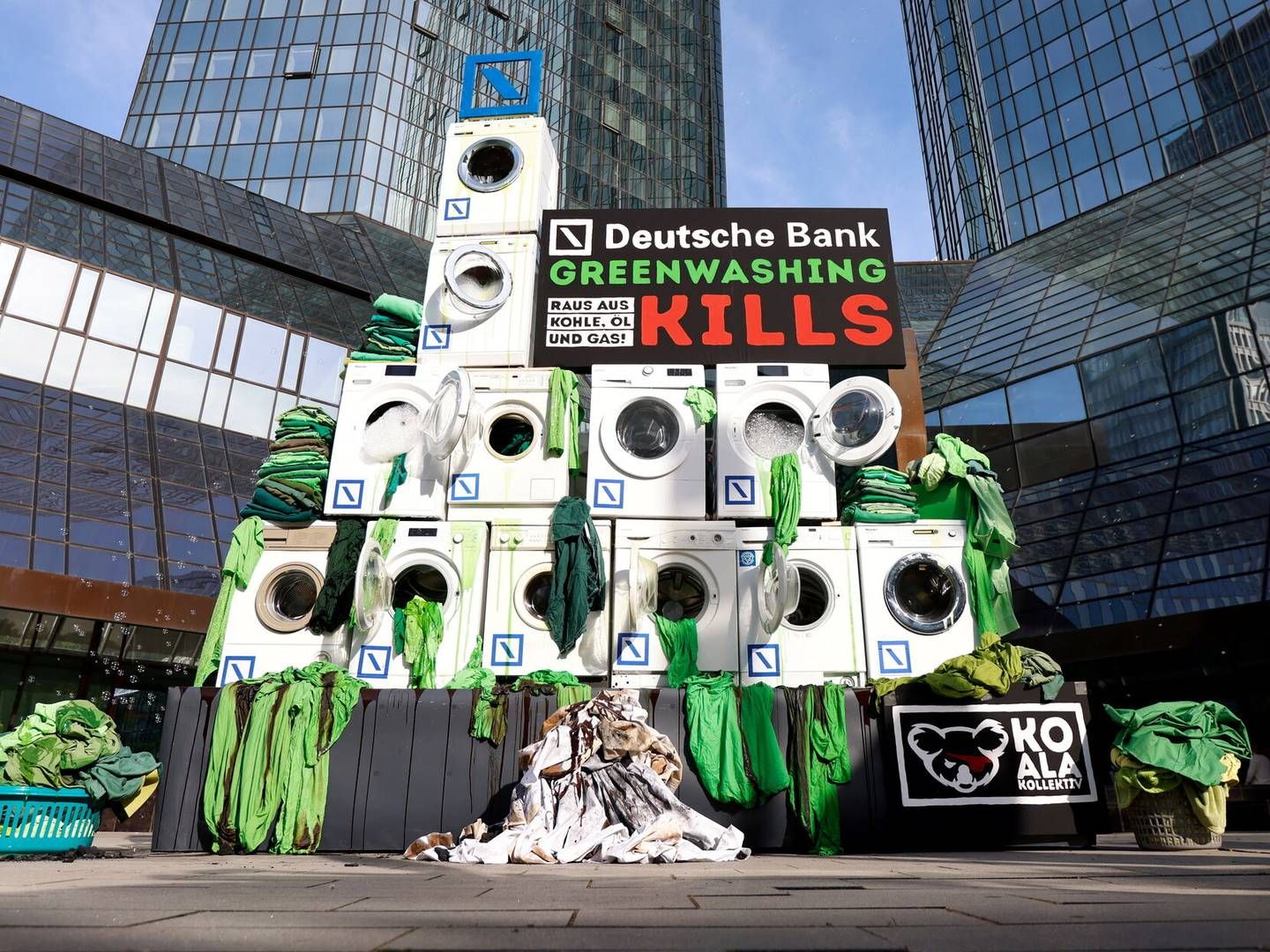 En demonstration mod greenwashing fra 2022 i Frankfurt, Tyskland. | Foto: Heiko Becker/reuters/ritzau Scanpix