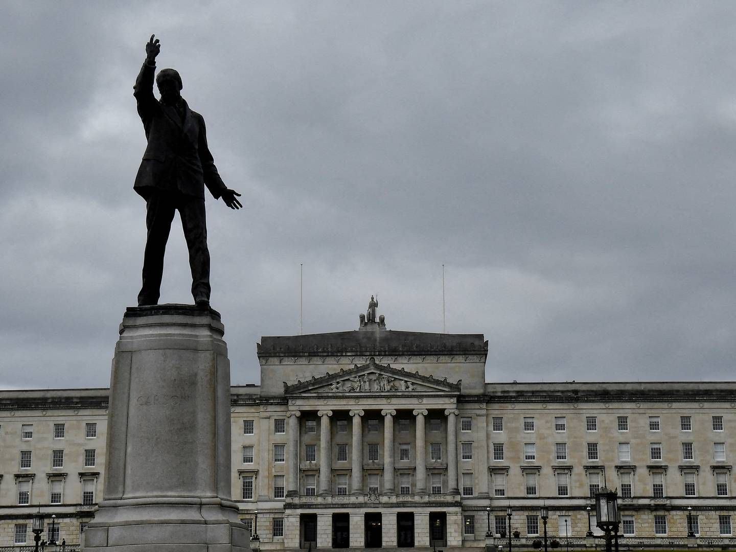 Stormont er navnet på det nordirske parlament. En særlig lov, der betyder, at 30 medlemmer af det nordirske parlament kan bremse, at en ny EU-lov kommer til at gælde i Nordirland, er opkaldt efter Stormont | Foto: Clodagh Kilcoyne