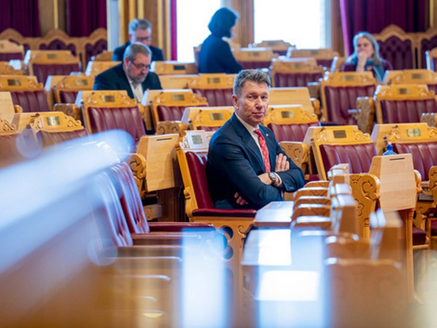 NEI: Olje- og energiminister Terje Aasland at regjeringen ikke kommer til å innføre grunnrenteskatt på de første havvind-prosjektene som nå lyses ut. | Foto: Fredrik Varfjell / NTB