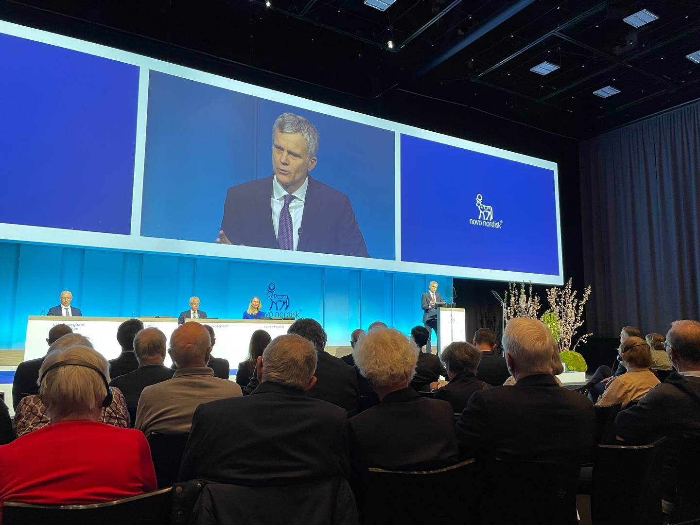 Novo Nordisks bestyrelsesformand Helge Lund på torsdagens generalforsamling. | Foto: Christopher Due Karlsson / Medwatch